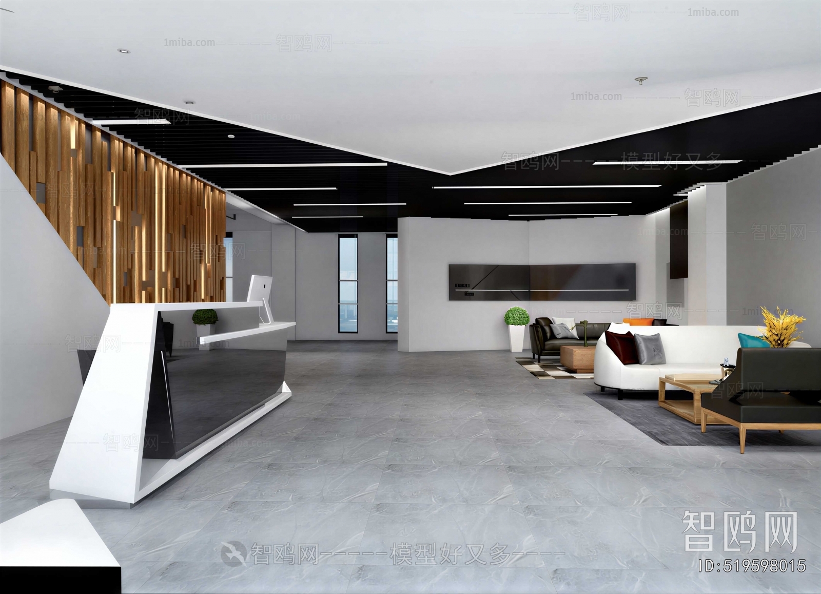 Modern Office Reception Desk