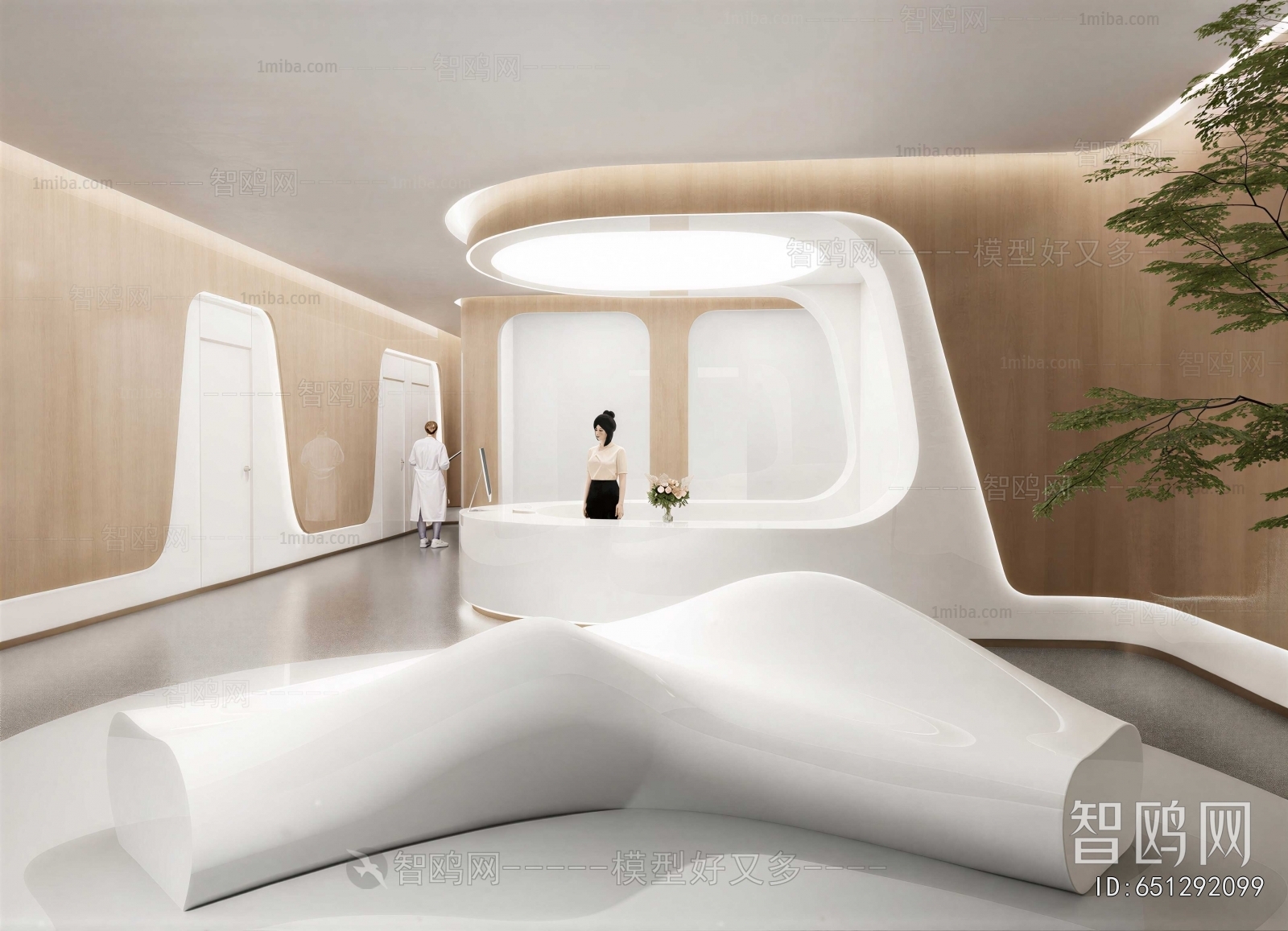 Modern Office Reception Desk