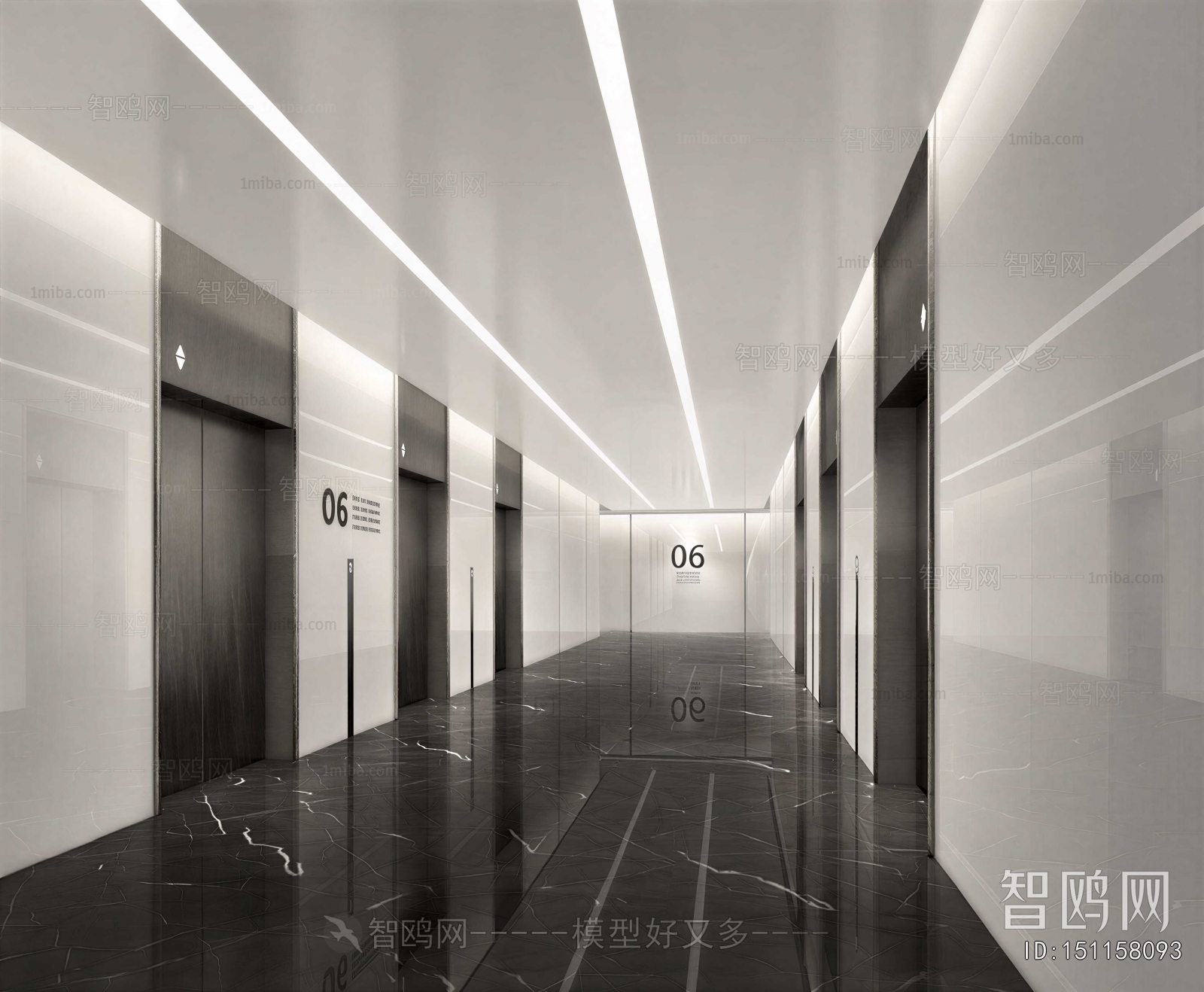 Modern Corridor/elevator Hall