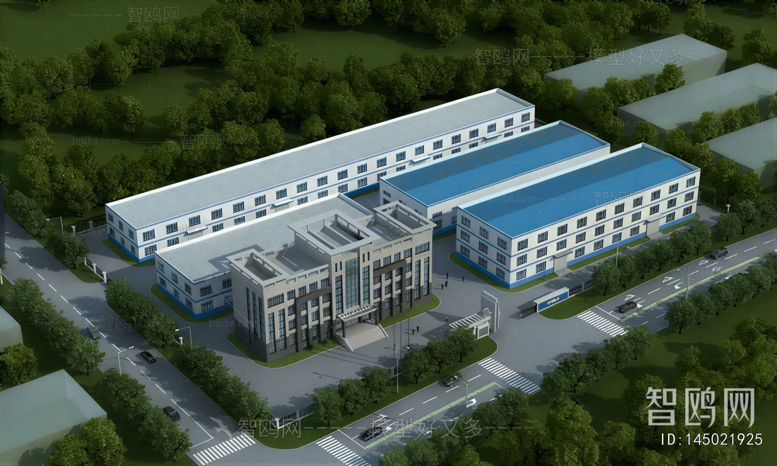 Modern Architectural Bird's-eye View Planning