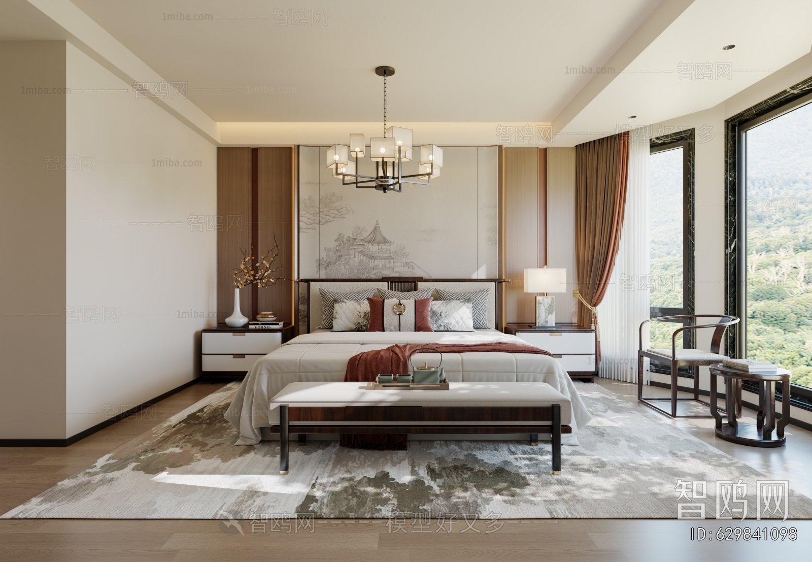 New Chinese Style Bedroom