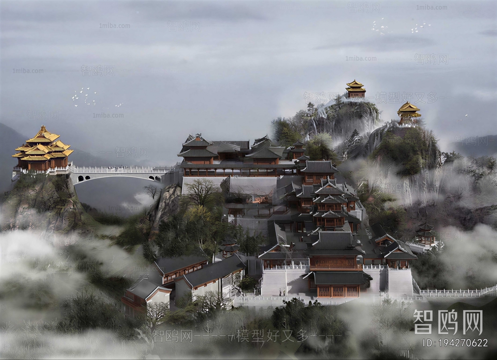 Chinese Style Architectural Bird's-eye View Planning