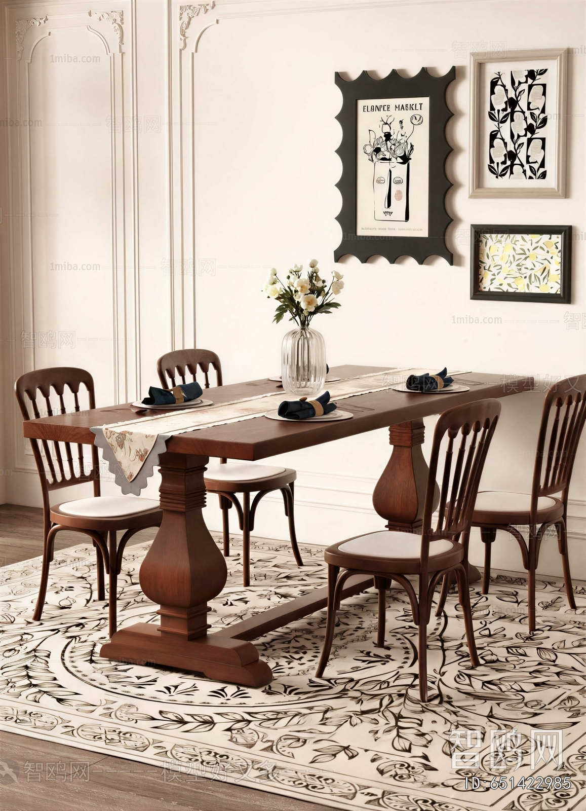 European Style Dining Table And Chairs