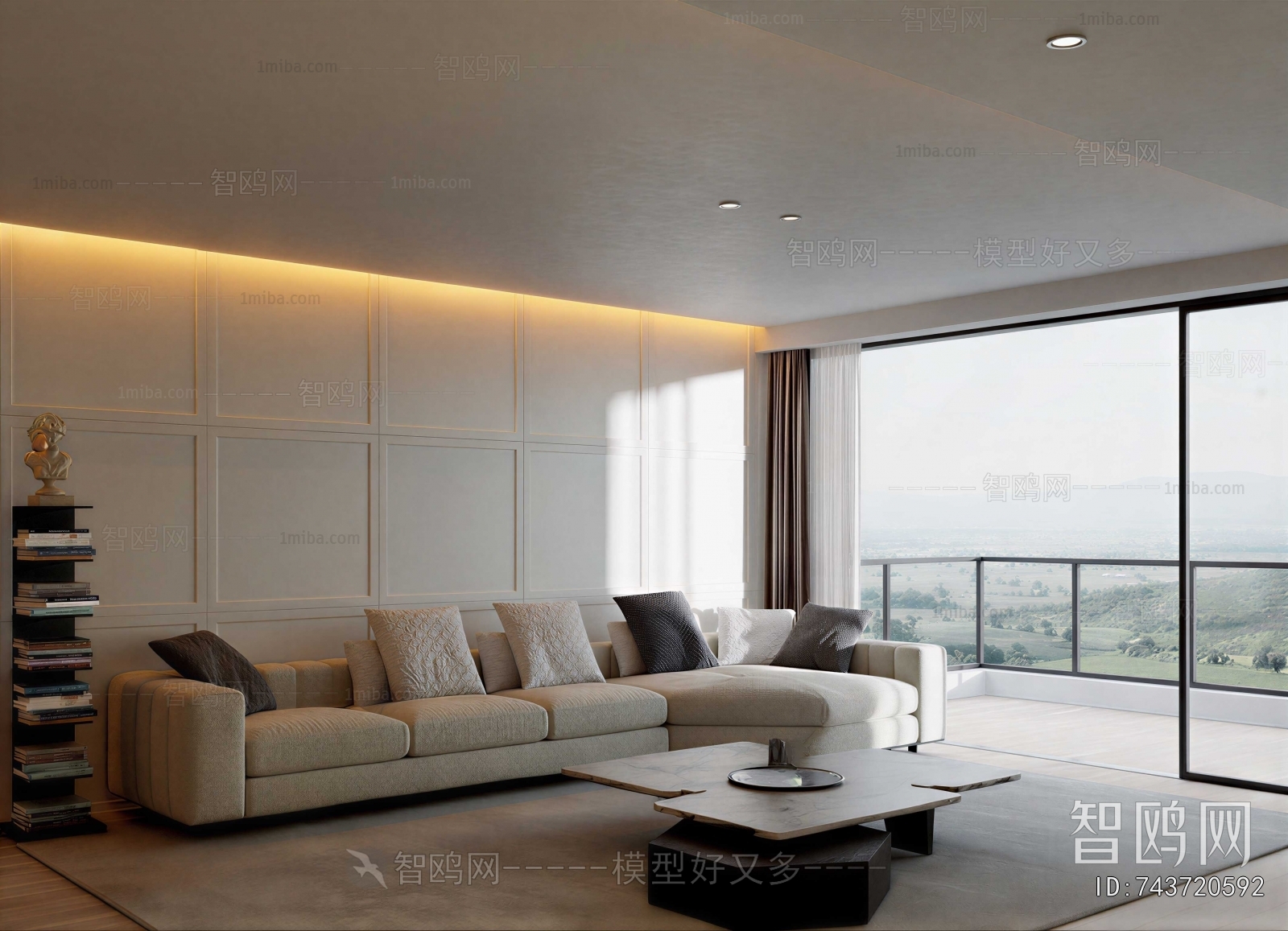 Modern Three-seat Sofa
