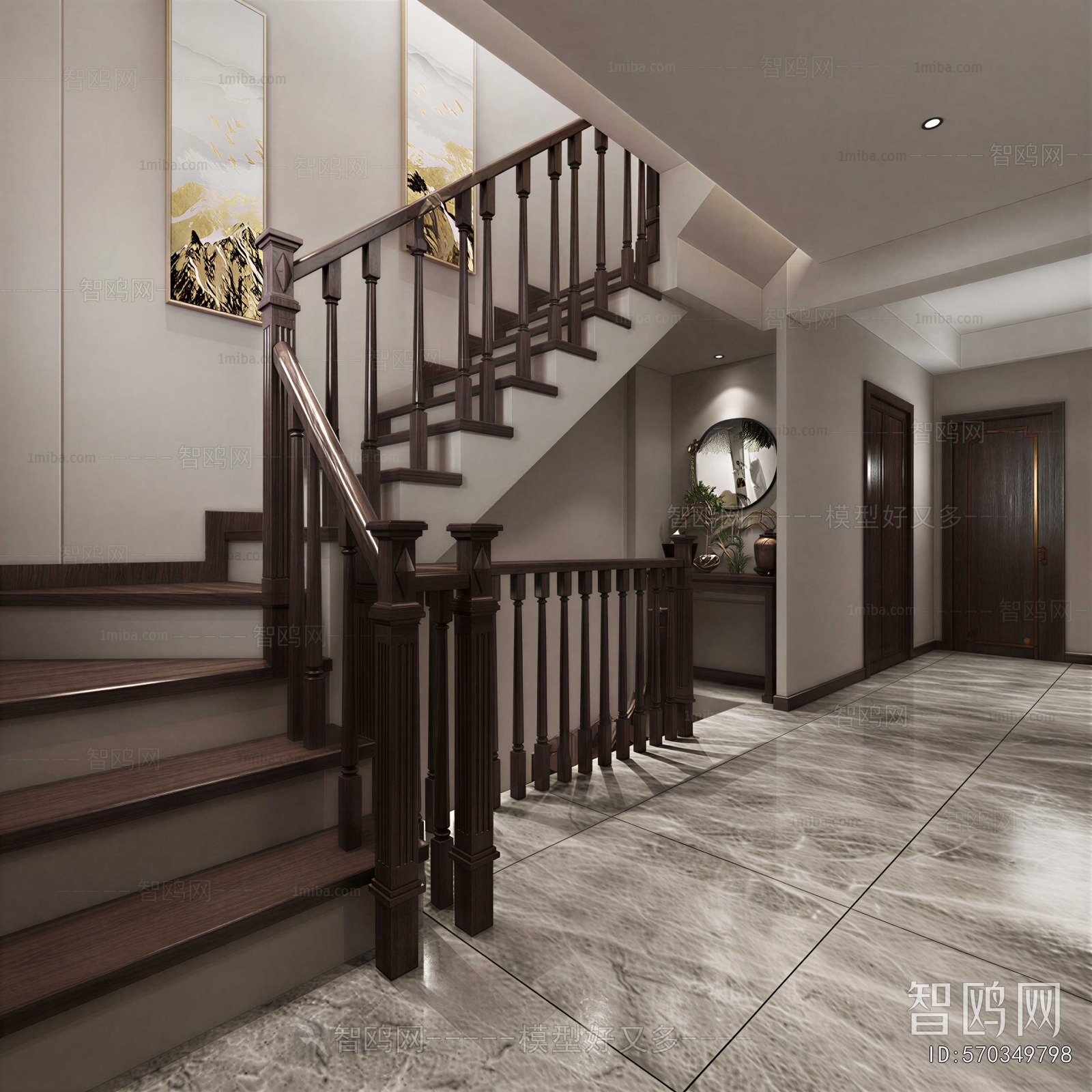 New Chinese Style Stairwell