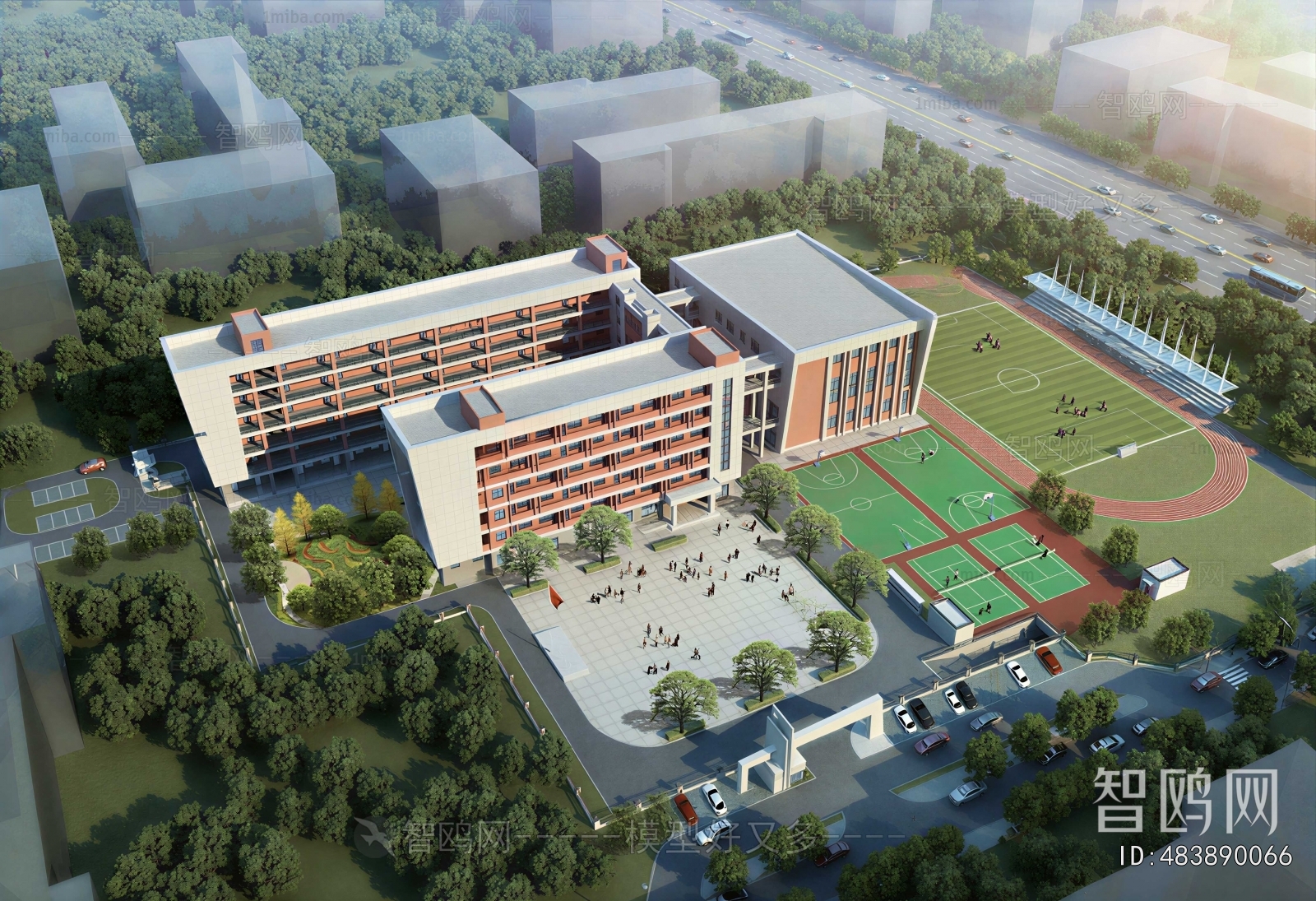 Modern Architectural Bird's-eye View Planning