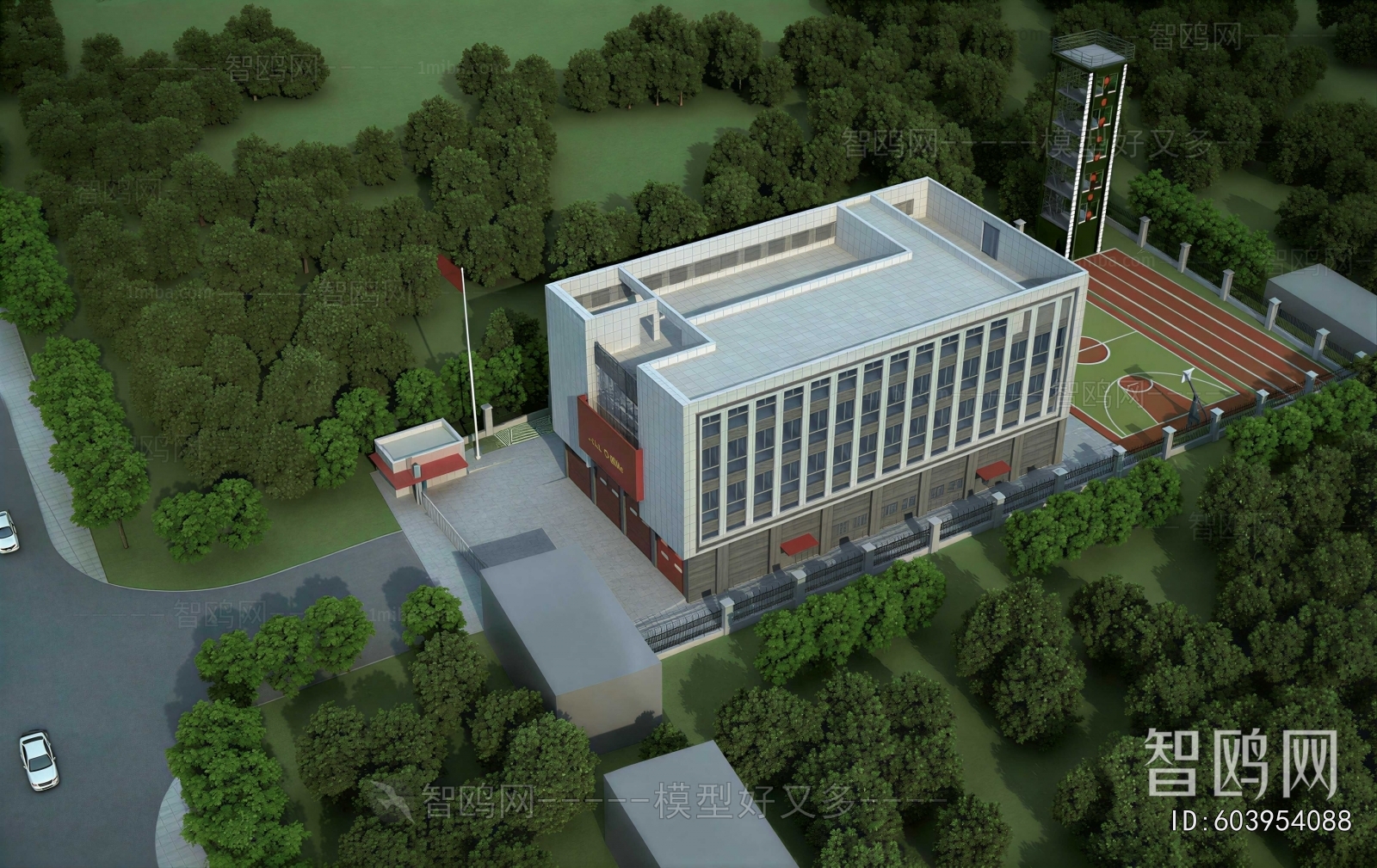 Modern Architectural Bird's-eye View Planning