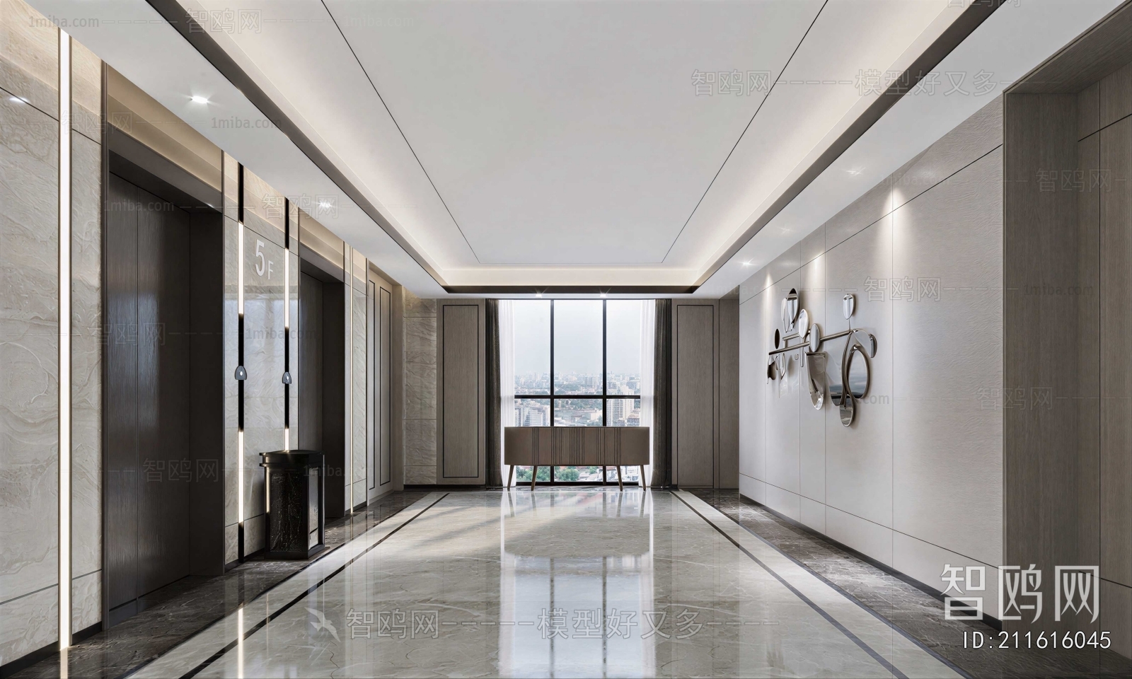 Modern Corridor/elevator Hall