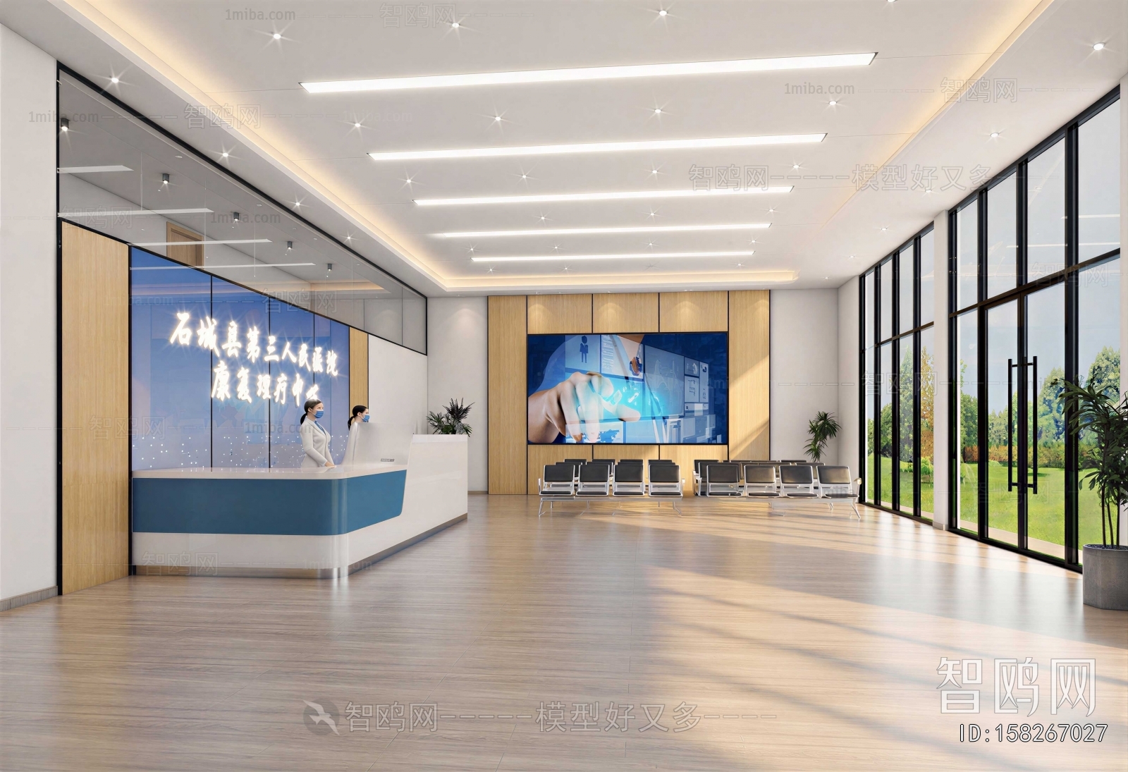 New Chinese Style Office Reception Desk