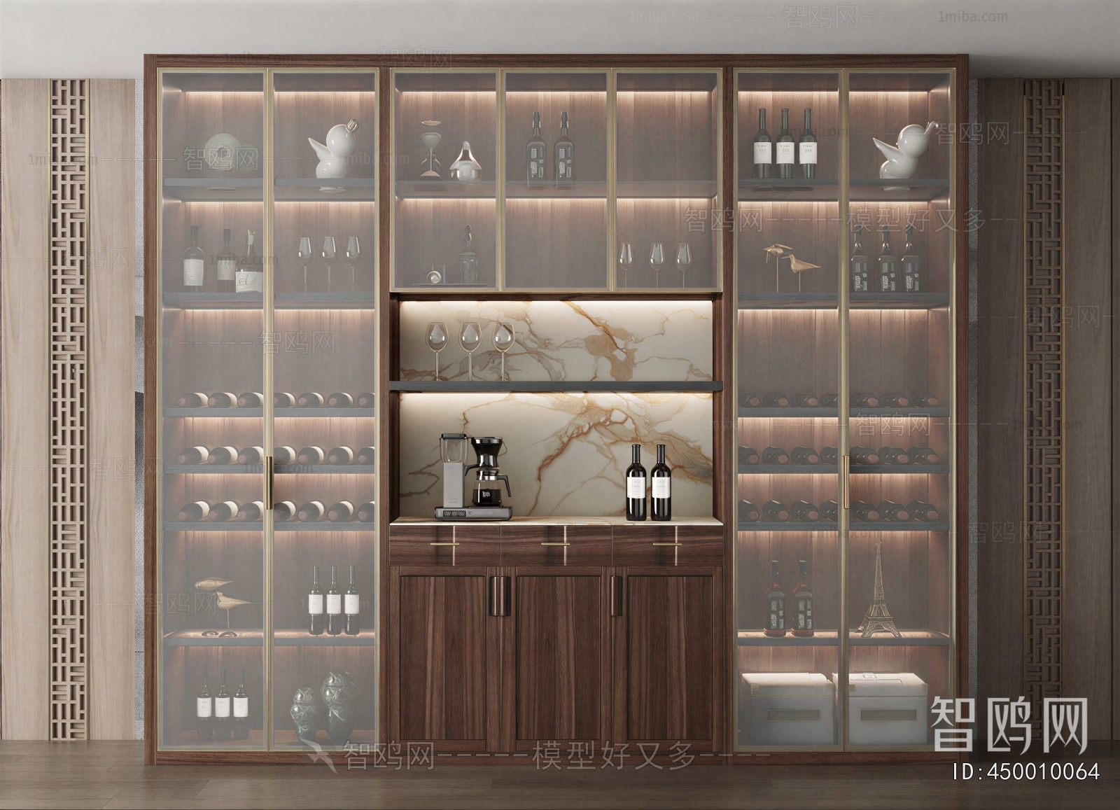 New Chinese Style Wine Cabinet
