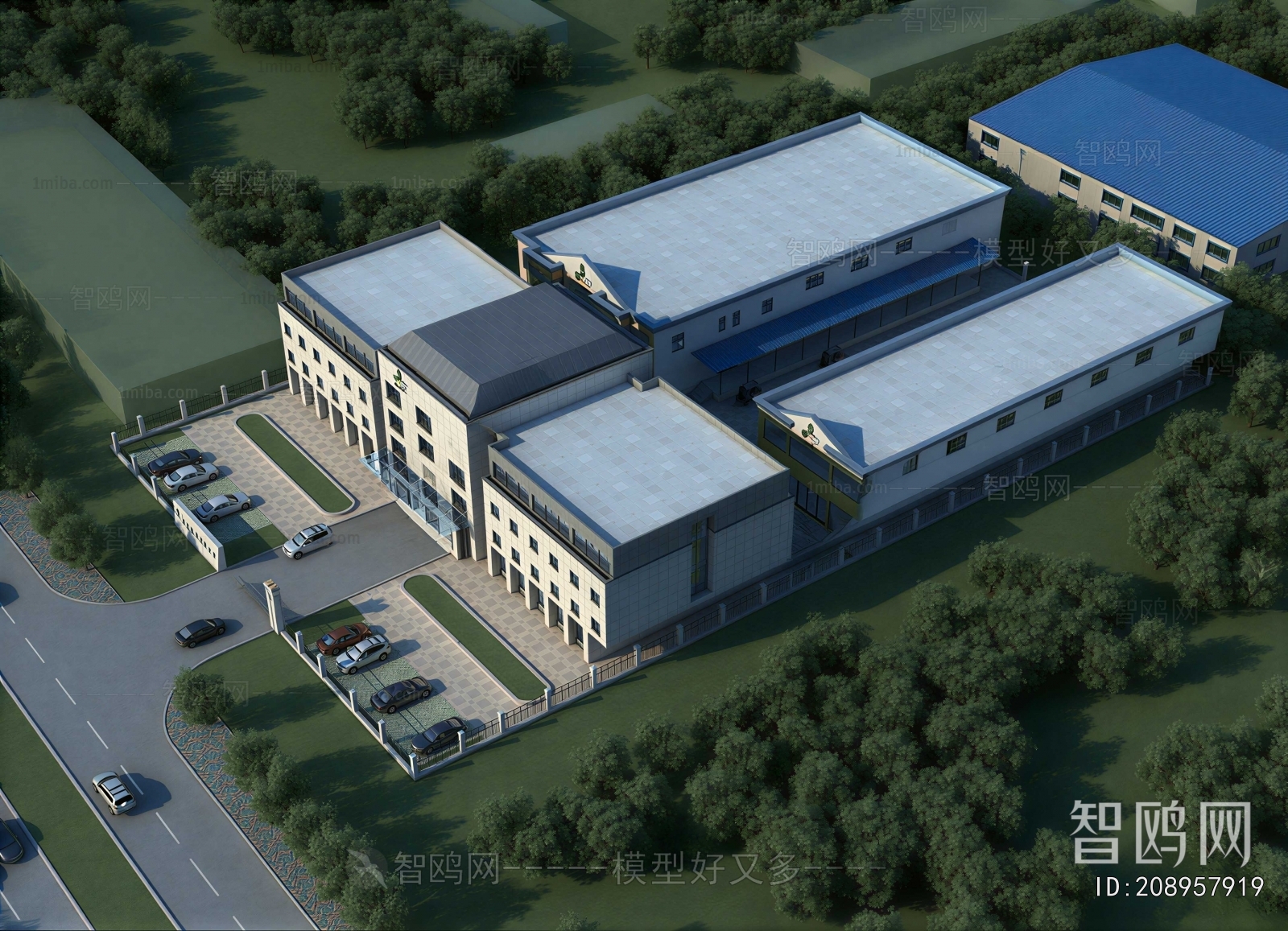Modern Architectural Bird's-eye View Planning
