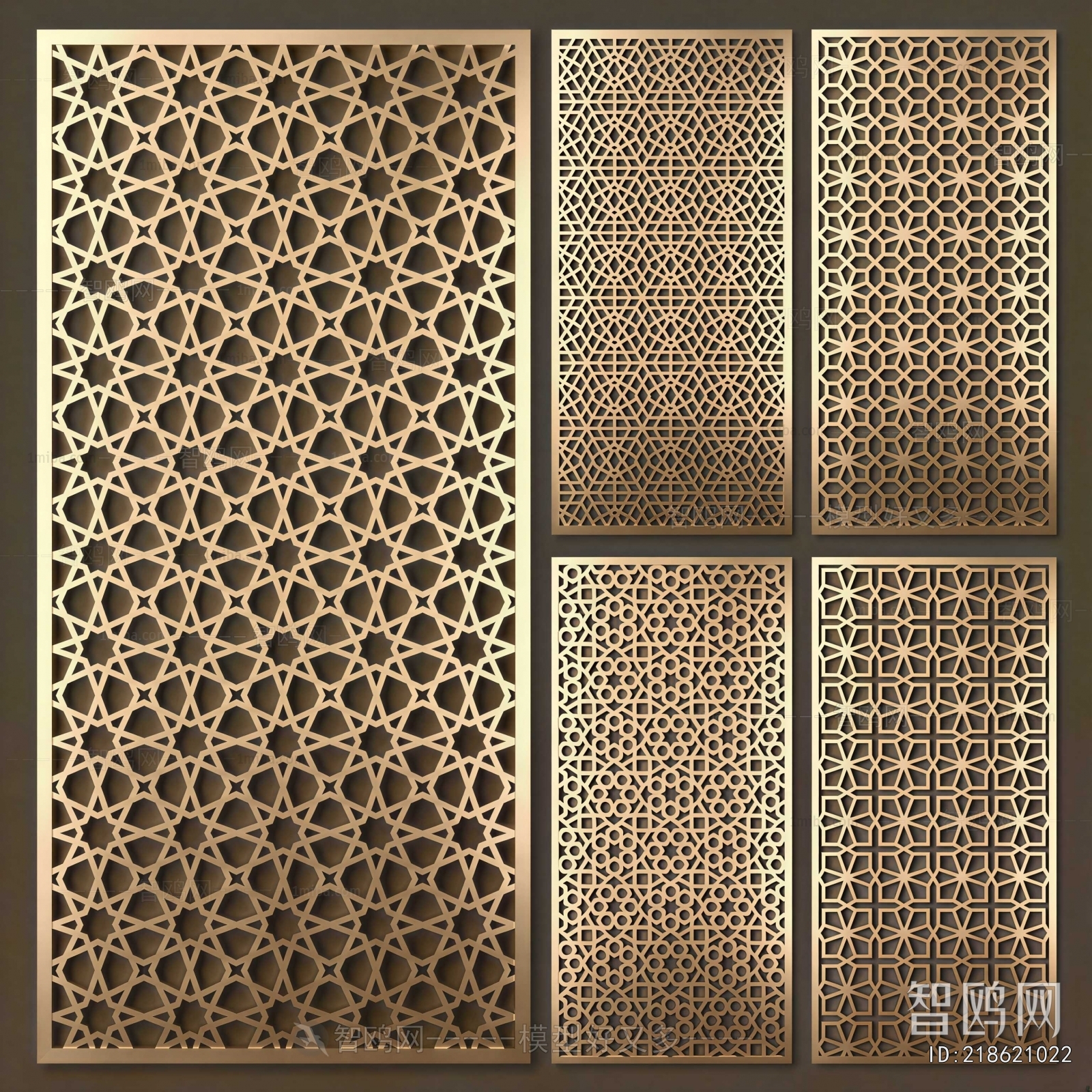 New Chinese Style Metal Screen Partition