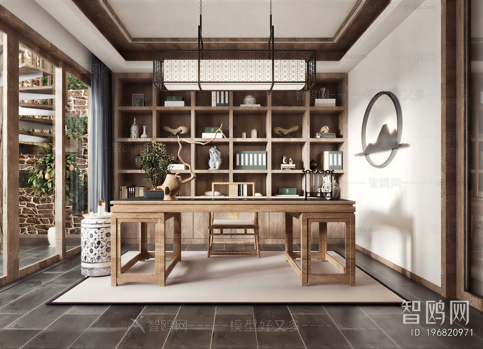New Chinese Style Study Space
