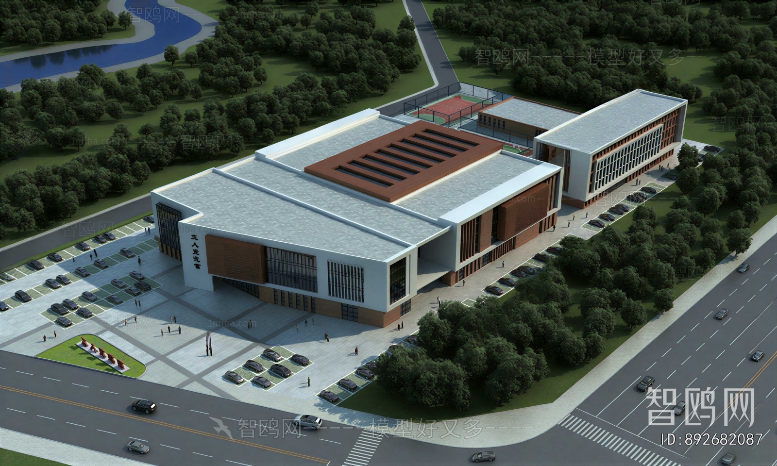 Modern Architectural Bird's-eye View Planning