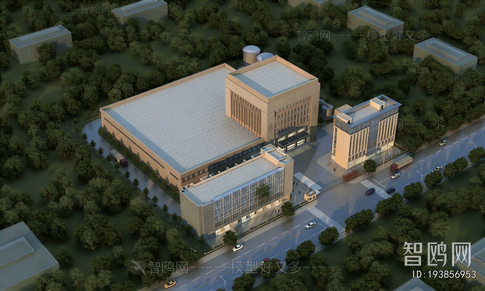 Modern Architectural Bird's-eye View Planning