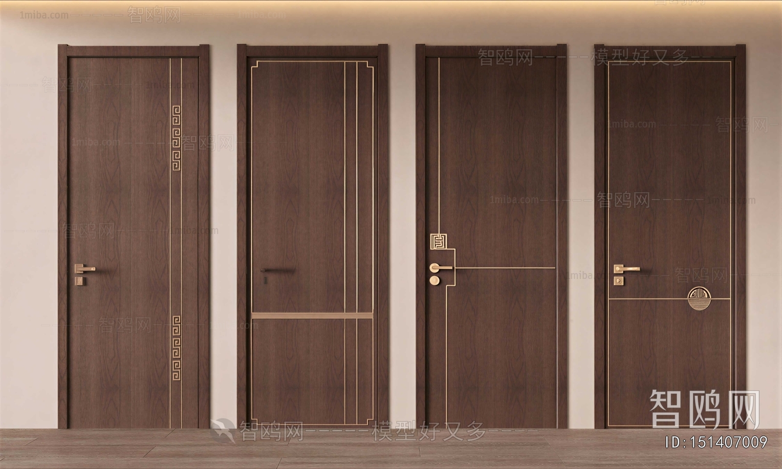 New Chinese Style Single Door