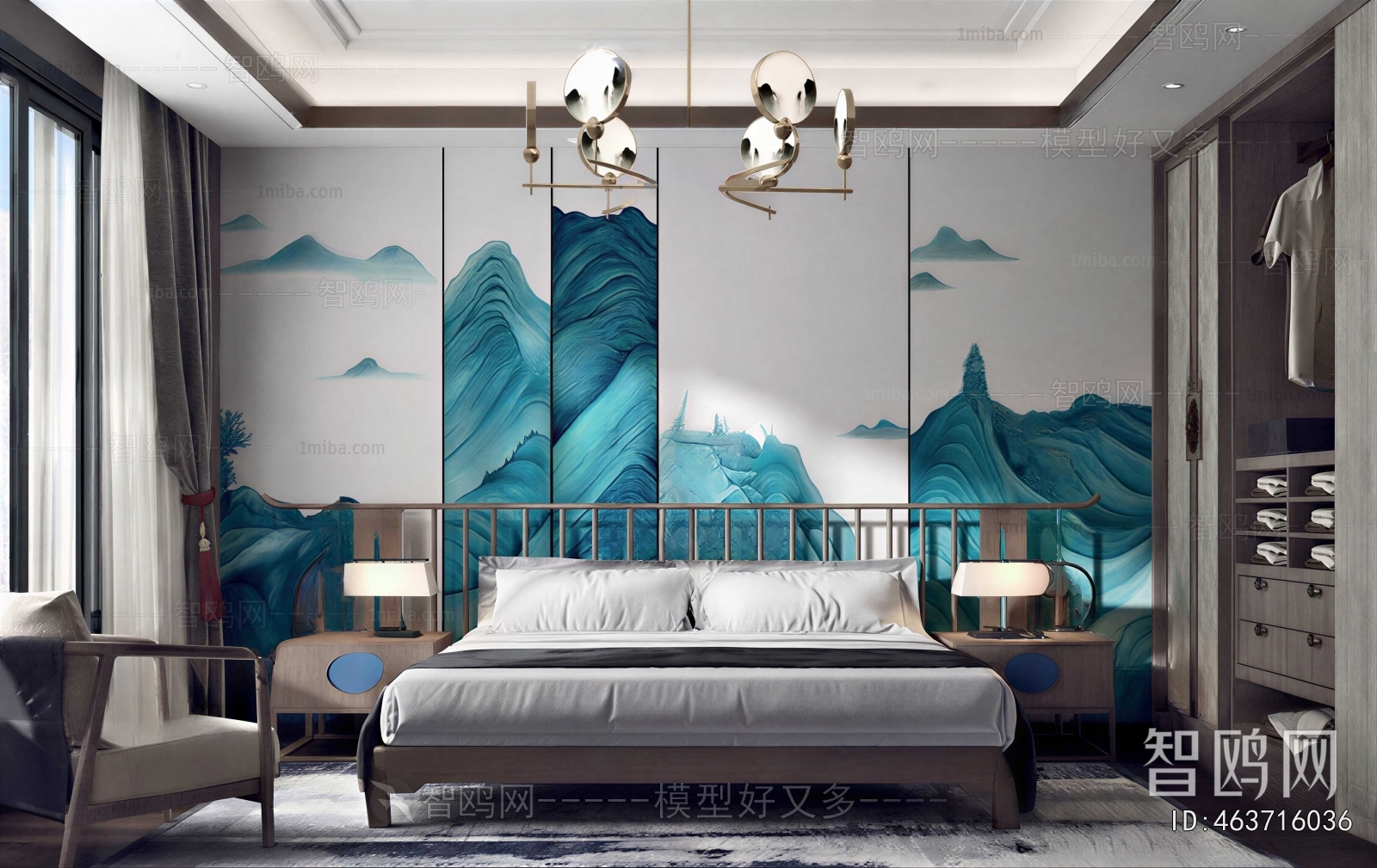 New Chinese Style Bedroom