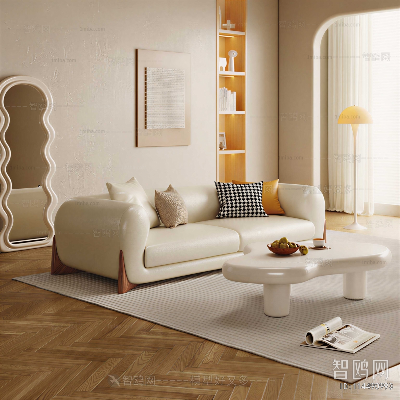 Modern Three-seat Sofa