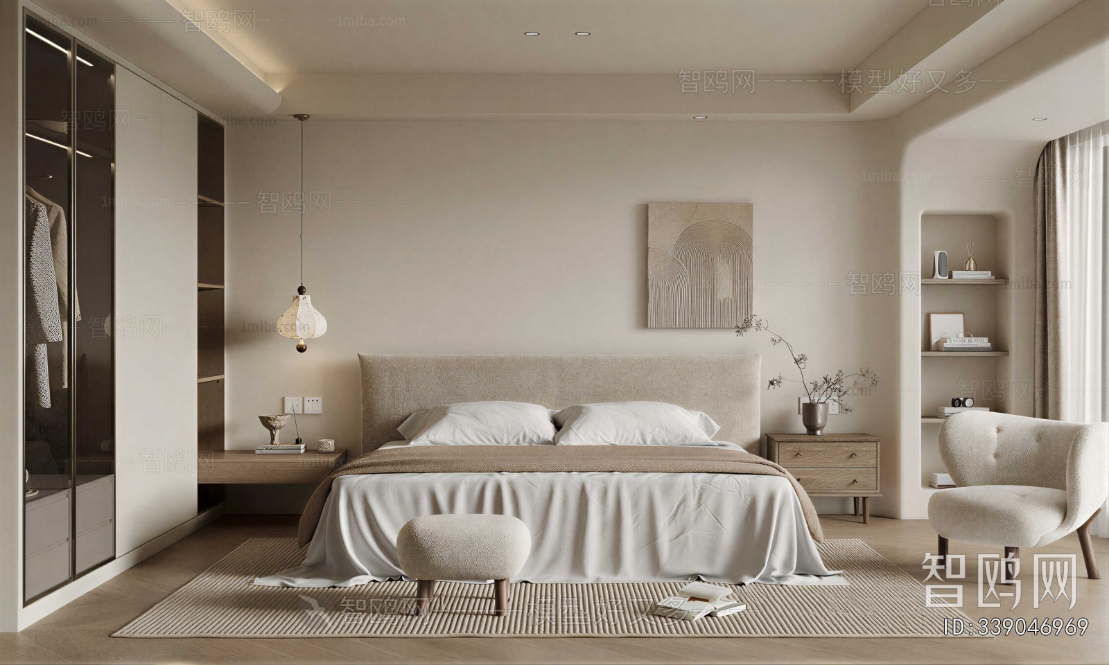 Wabi-sabi Style Bedroom