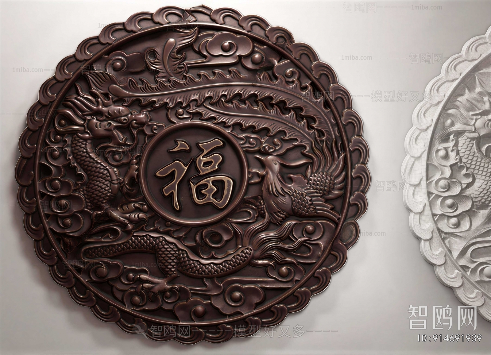 European Style Plaster Carved Top Plate