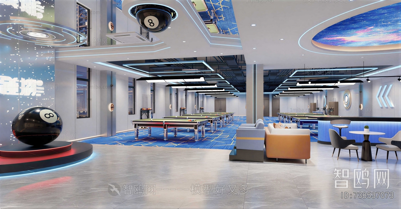 Modern Billiard Room
