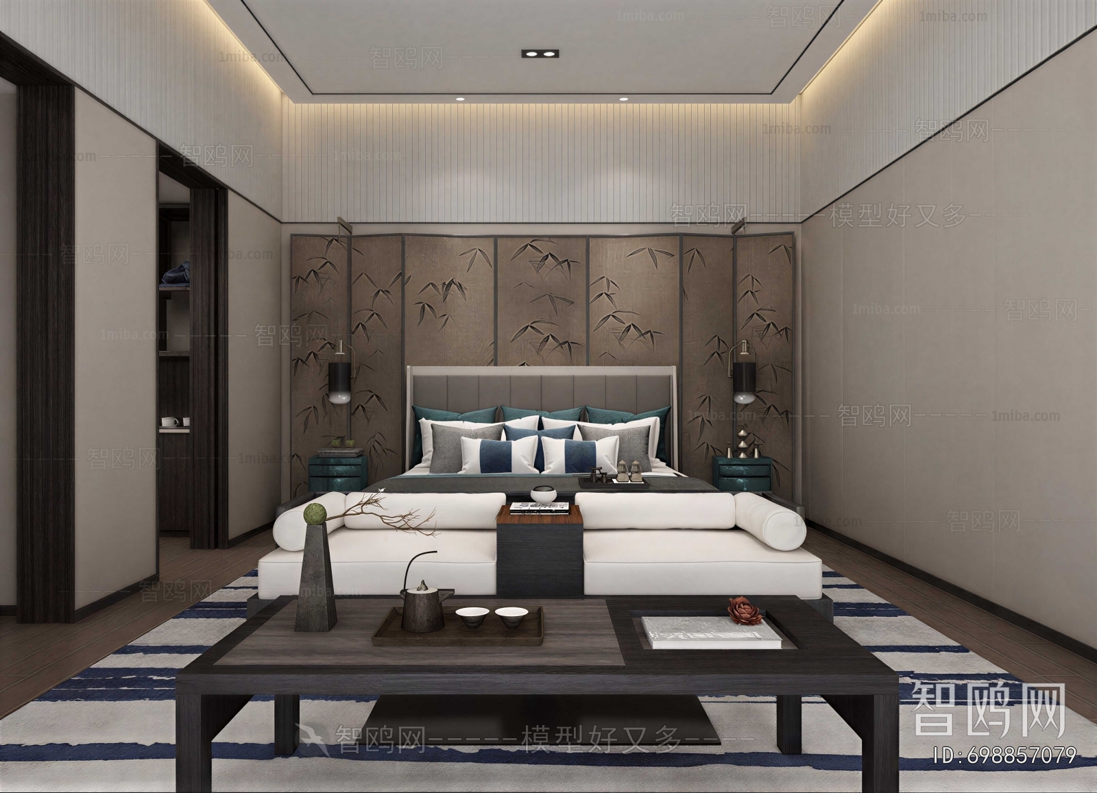 New Chinese Style Bedroom