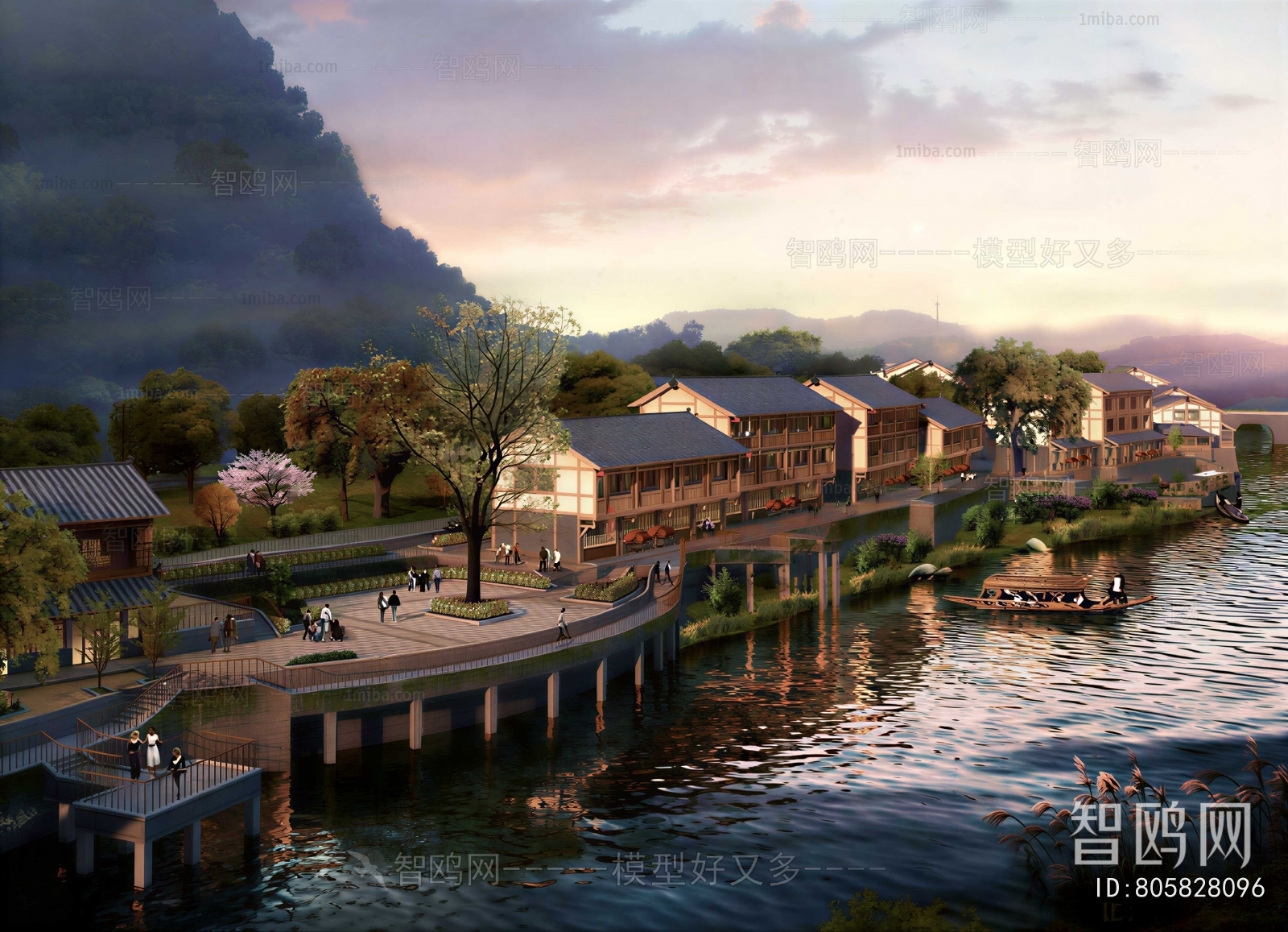 New Chinese Style Park Landscape