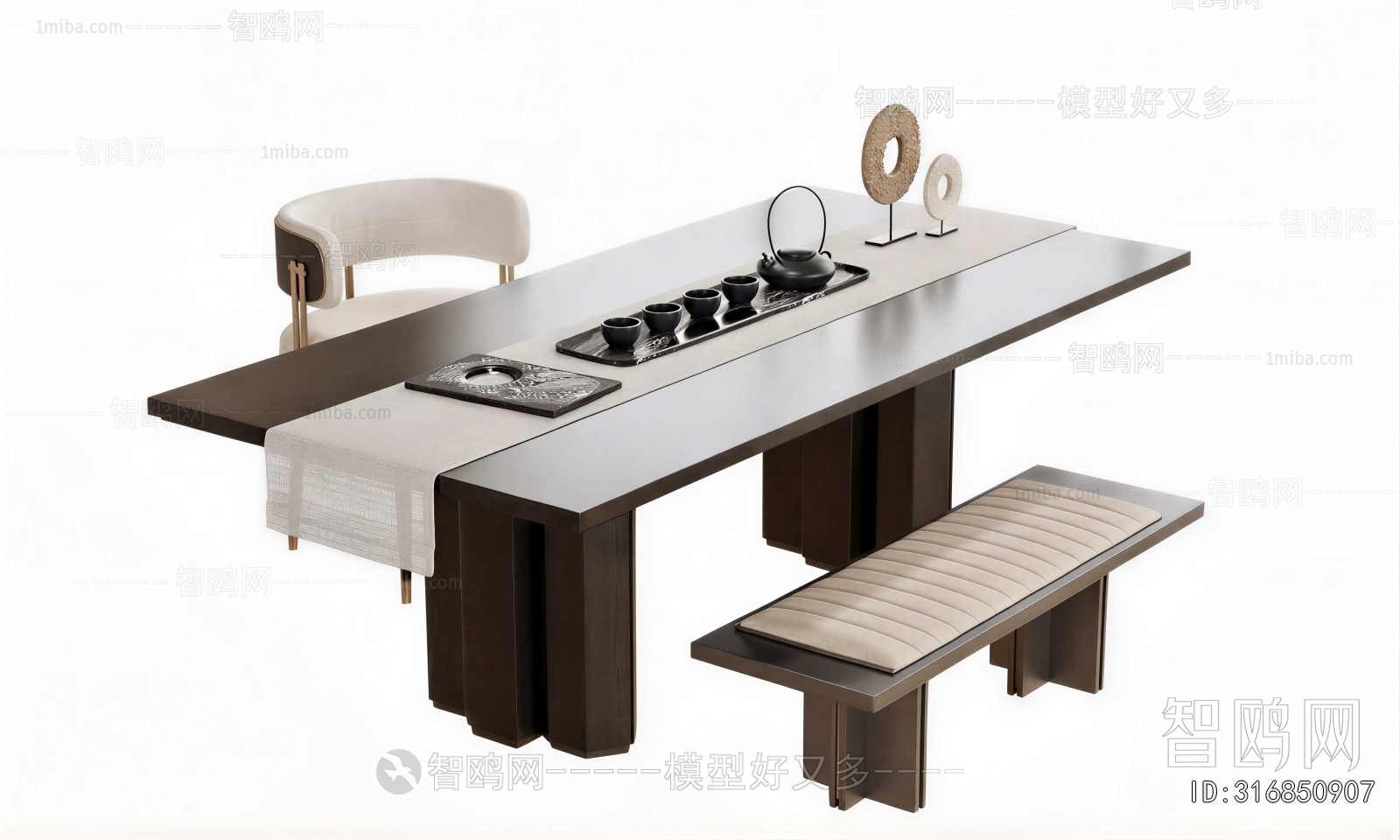 Modern New Chinese Style Tea Tables And Chairs