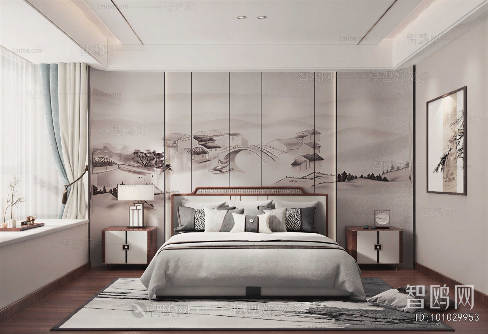 New Chinese Style Bedroom