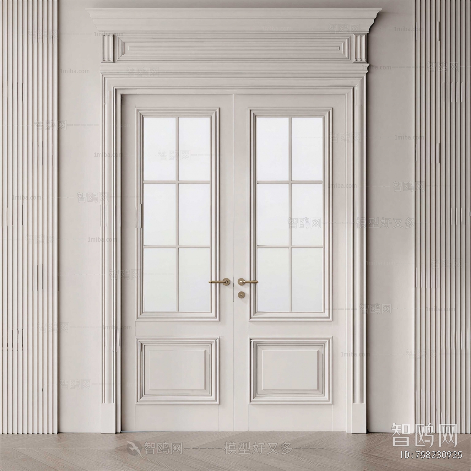 Simple European Style Double Door