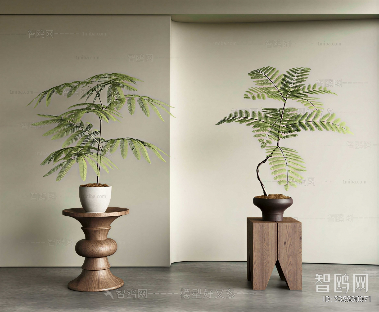 Modern Ground Green Plant Potted Plants