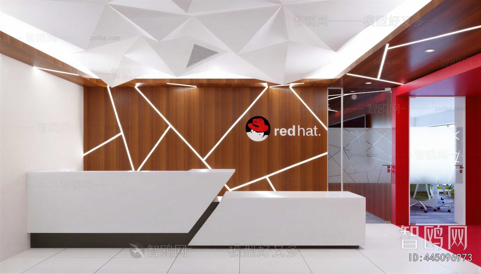 Modern Office Reception Desk