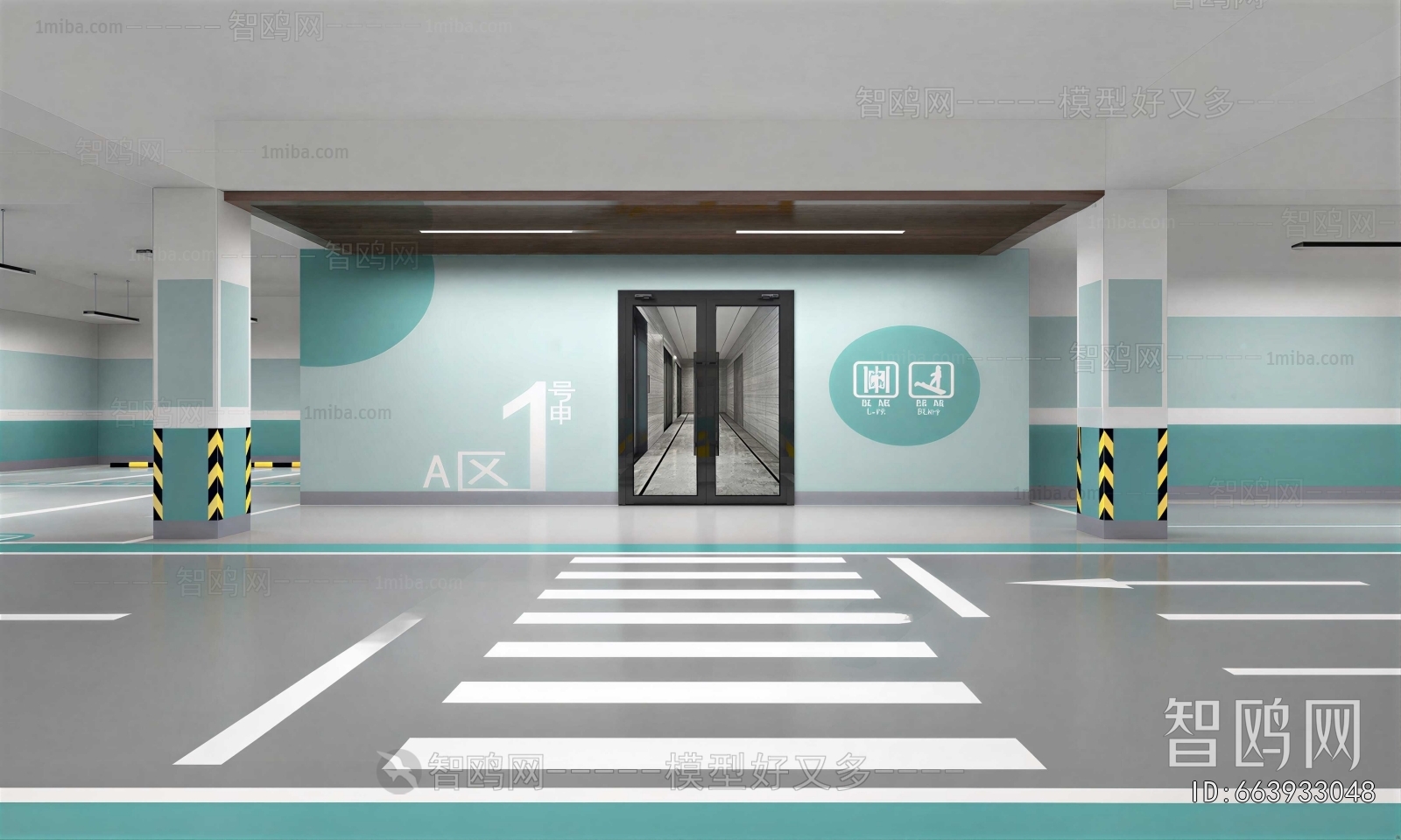 Modern Underground Parking Lot