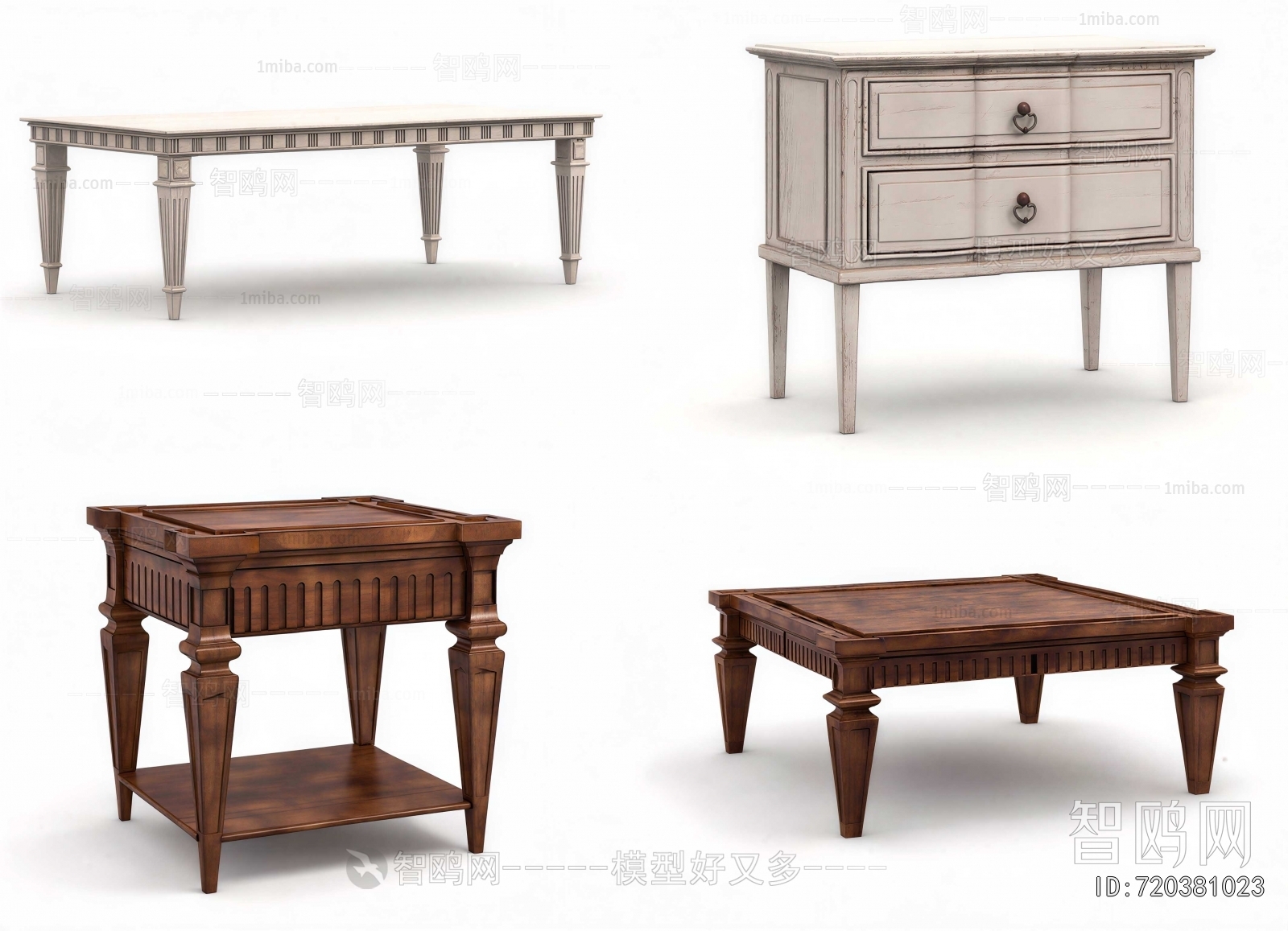European Style Bedside Cupboard