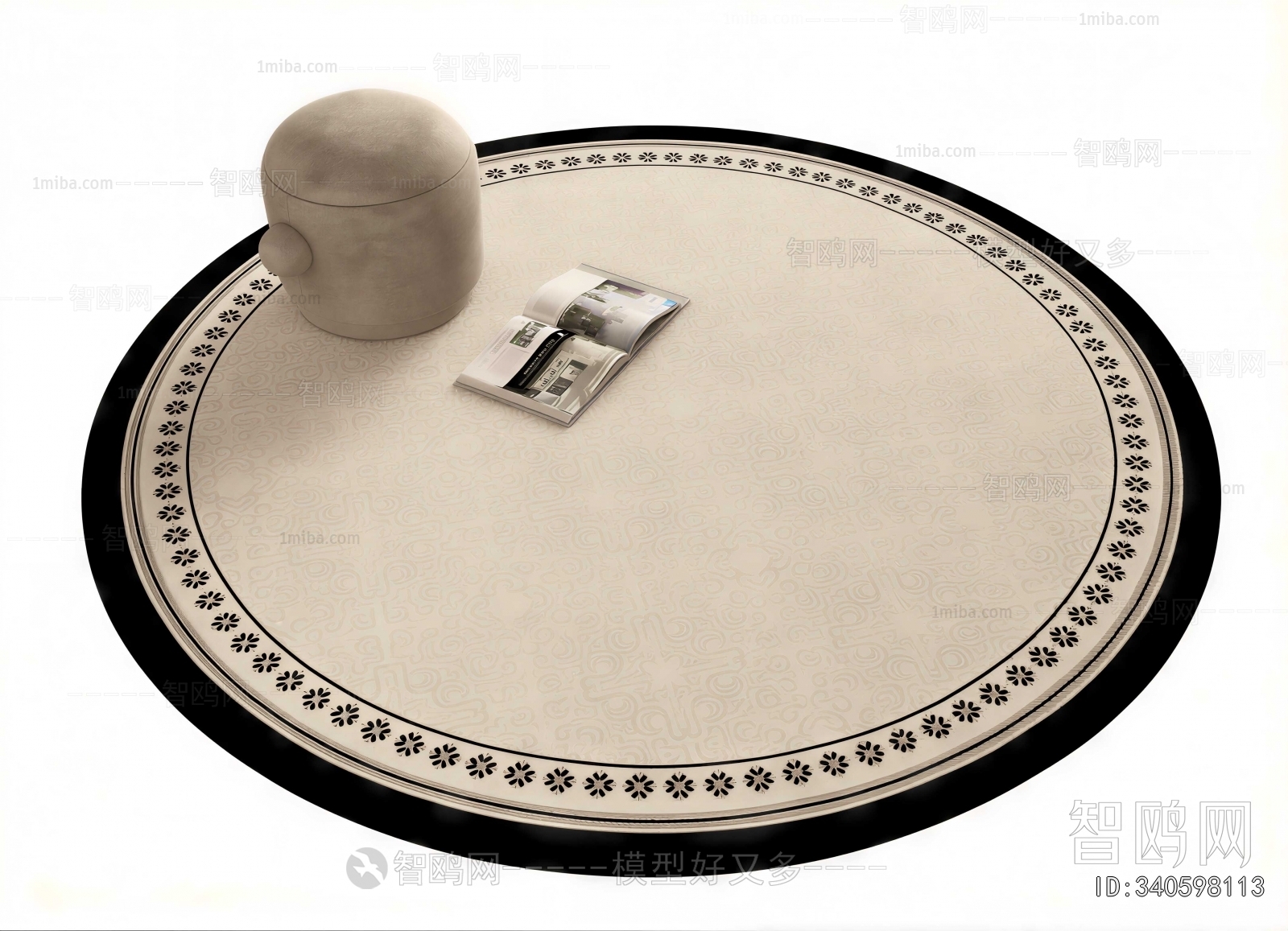 French Style Circular Carpet