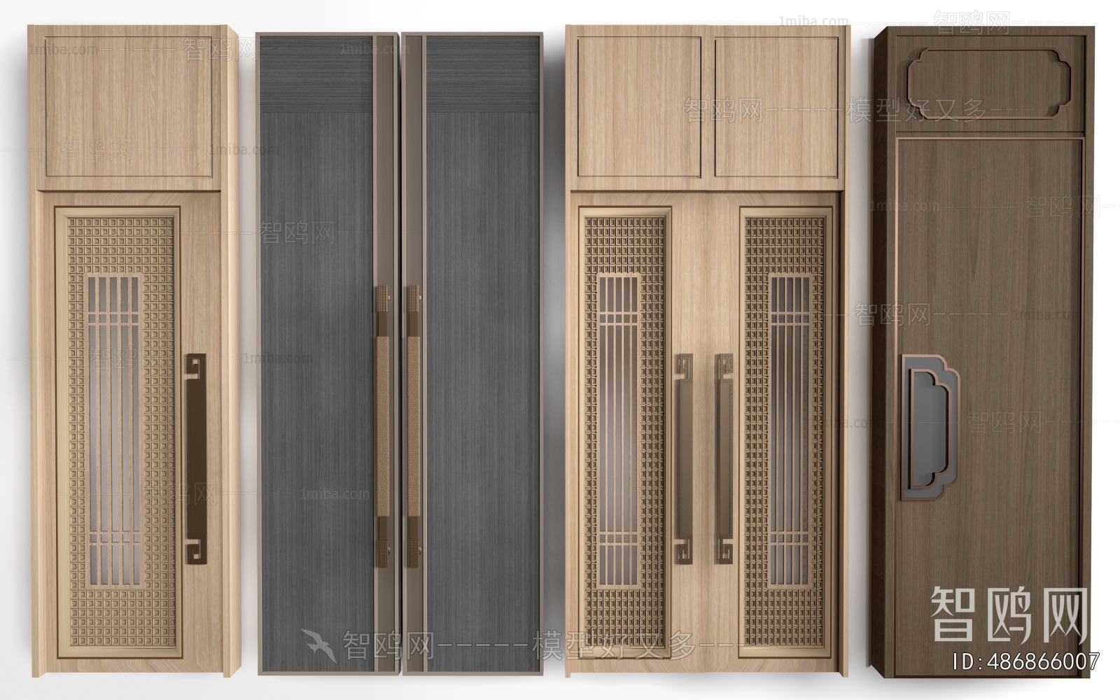 New Chinese Style Chinese Style Double Door