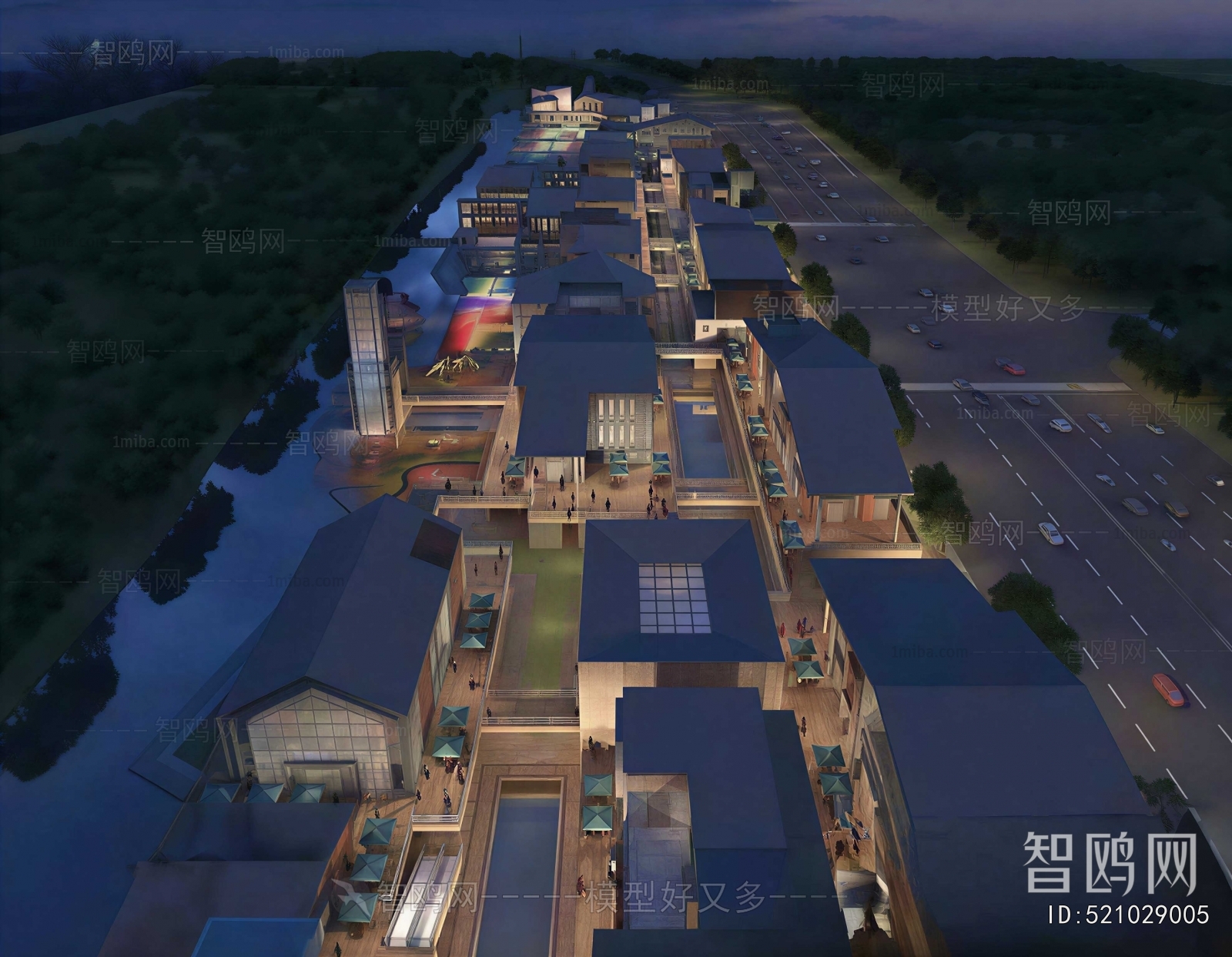Modern Architectural Bird's-eye View Planning