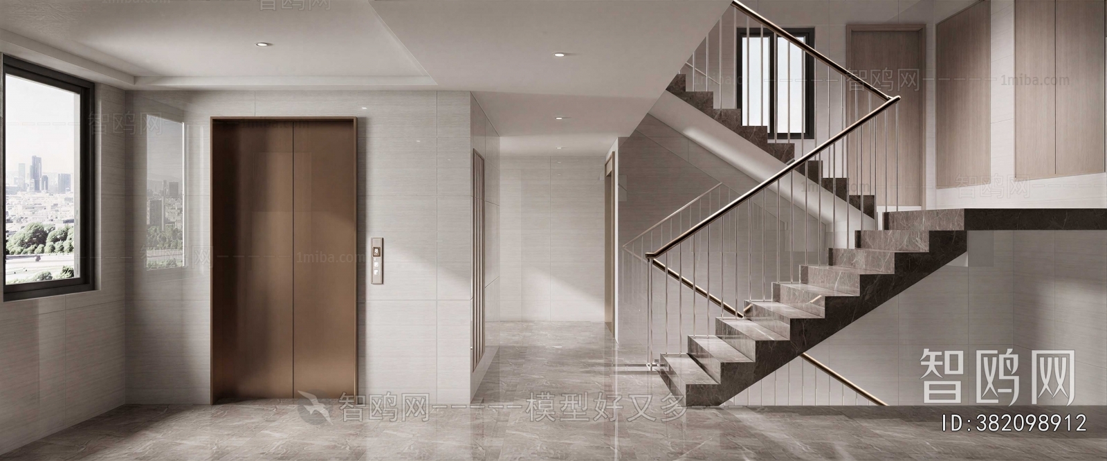 Modern Corridor/elevator Hall