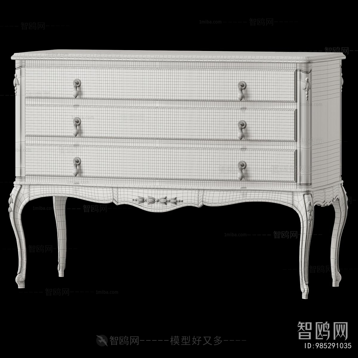 European Style Bedside Cupboard