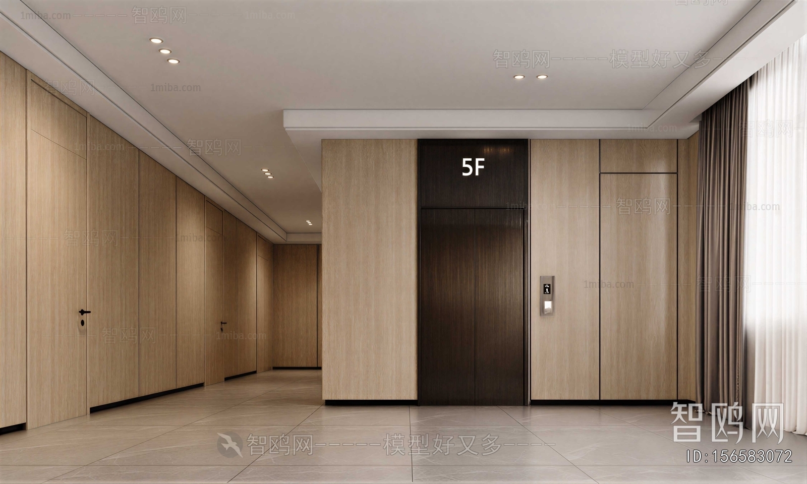 Modern Office Elevator Hall