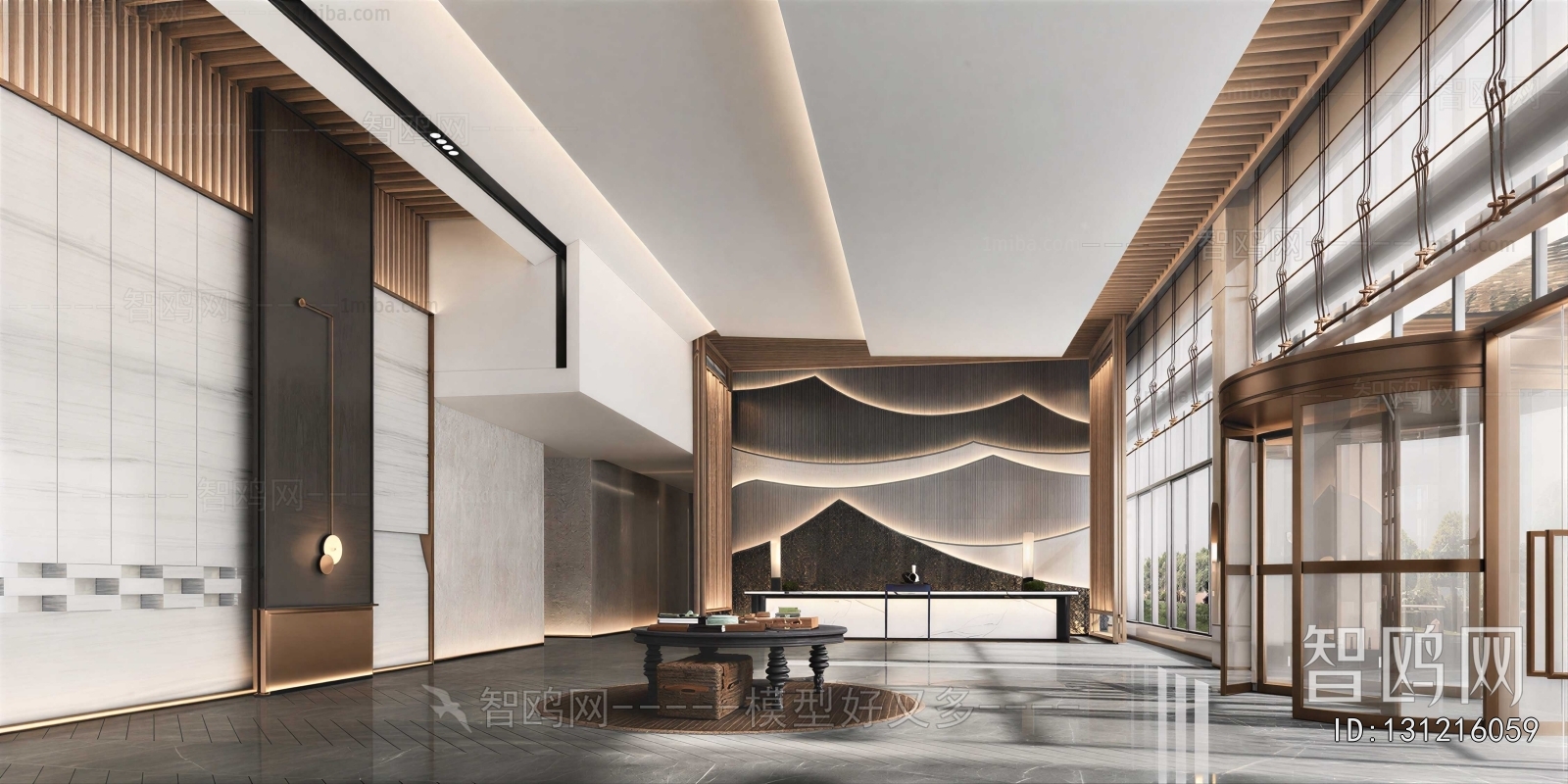 Modern Office Reception Desk