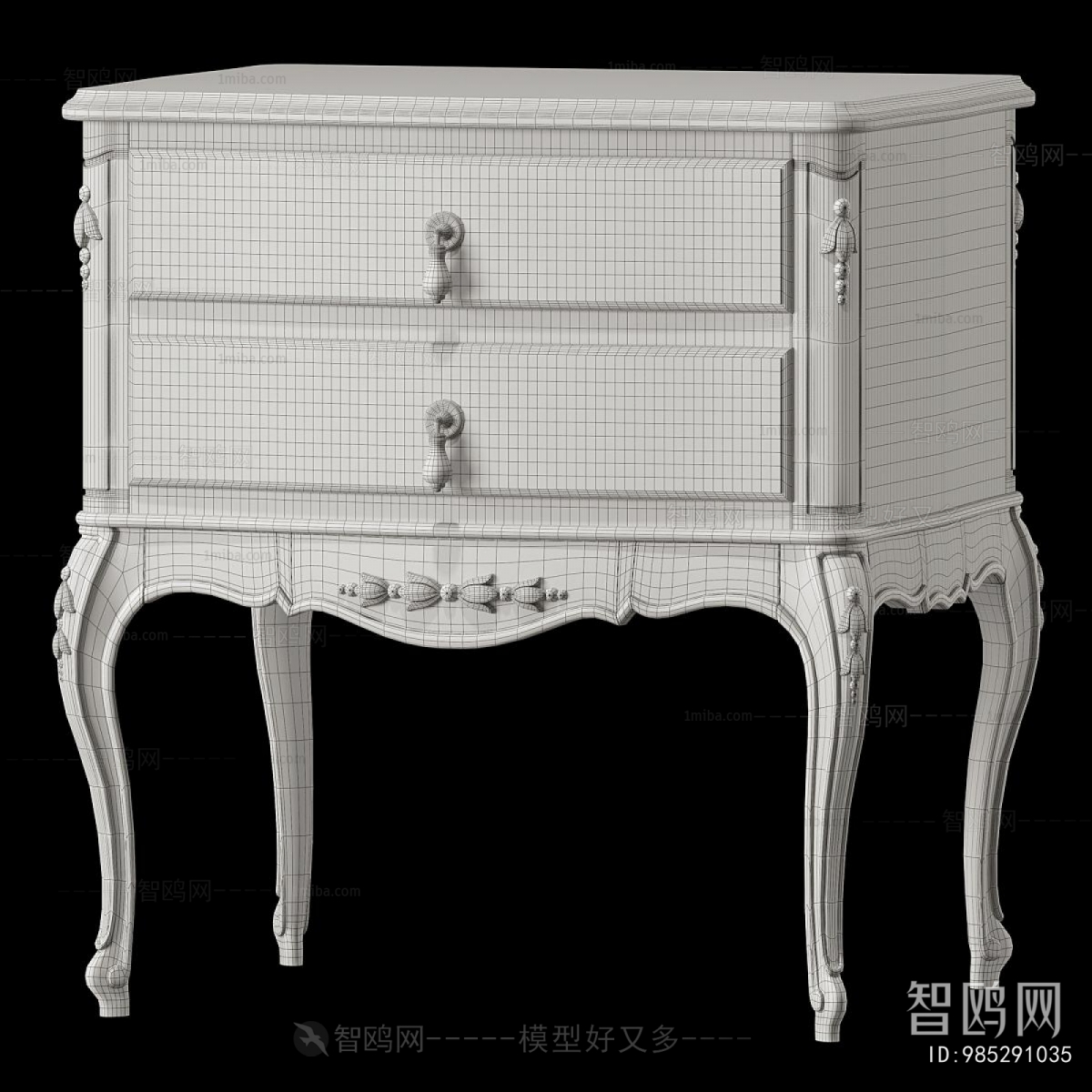 European Style Bedside Cupboard