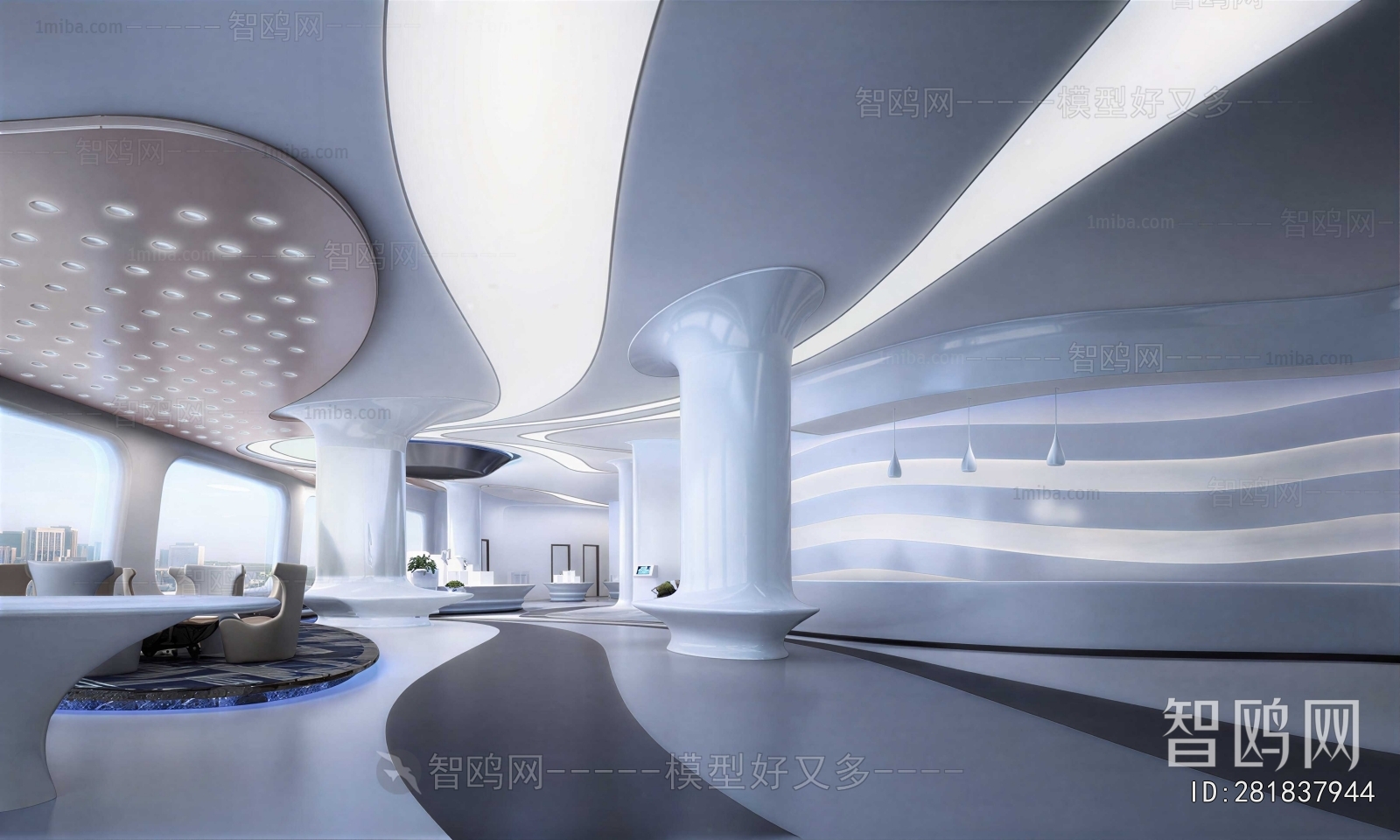 Modern Office Reception Desk