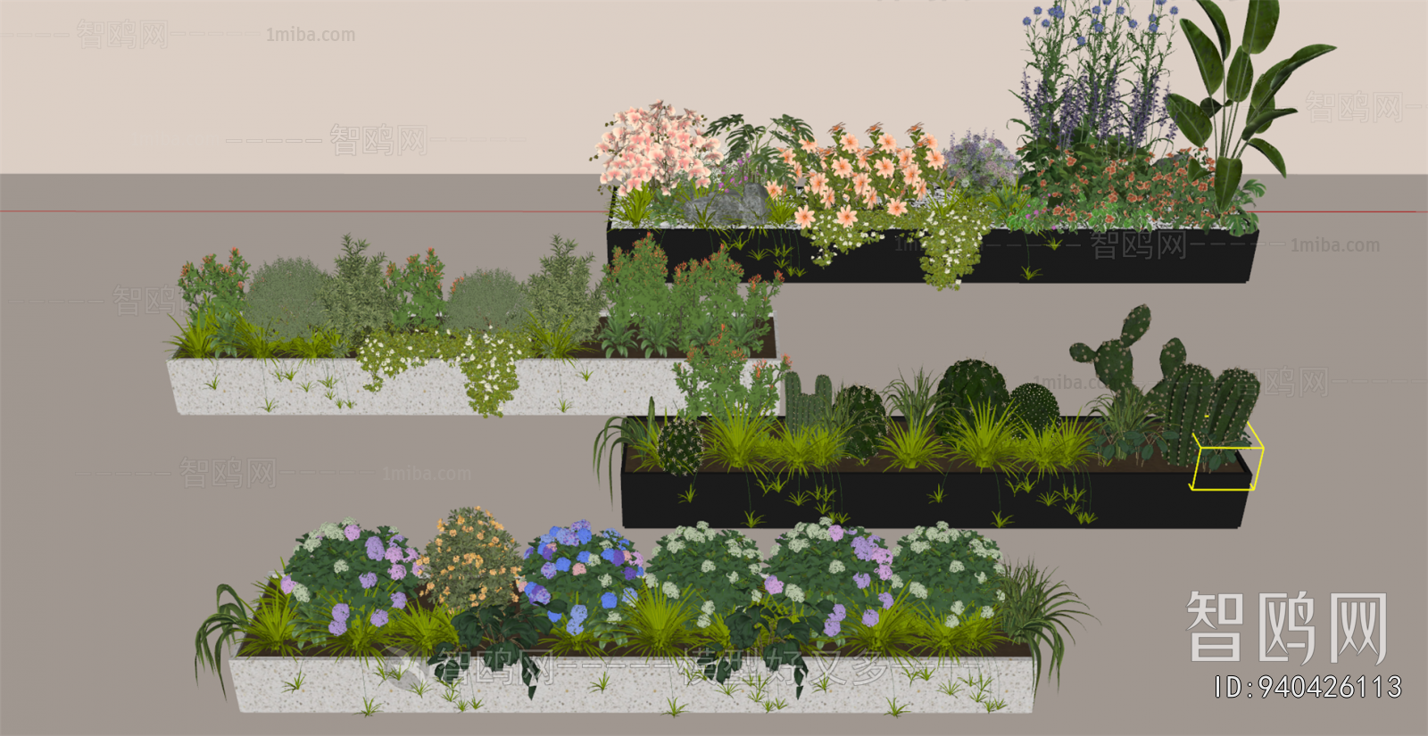 Modern Flowers And Grass