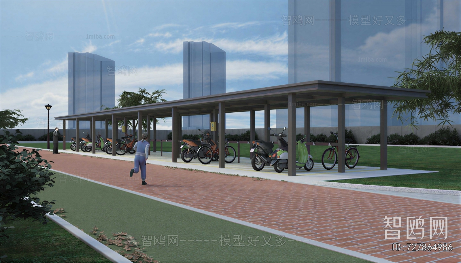 Modern Outdoor Parking Lot