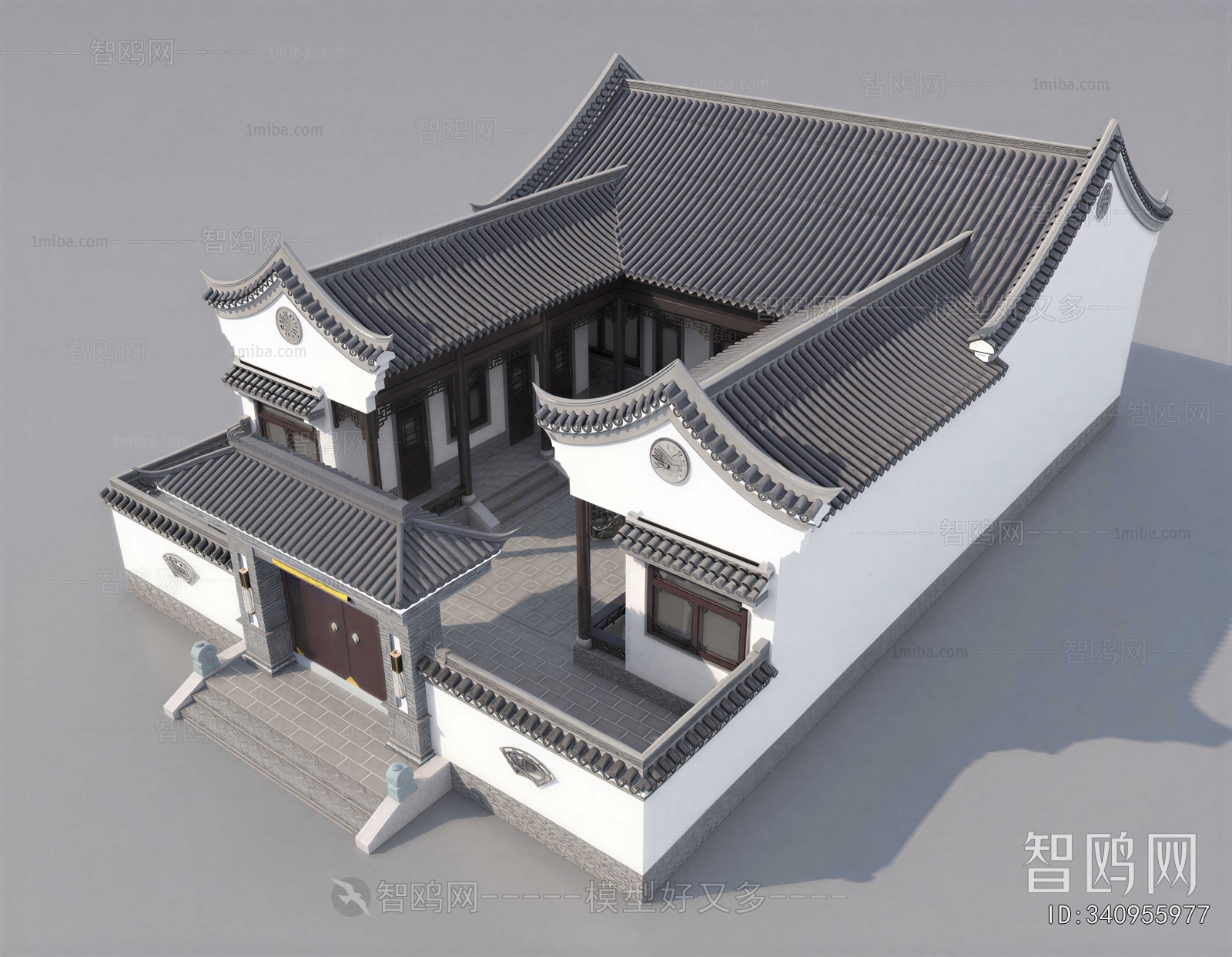 New Chinese Style Appearance Of Commercial Building