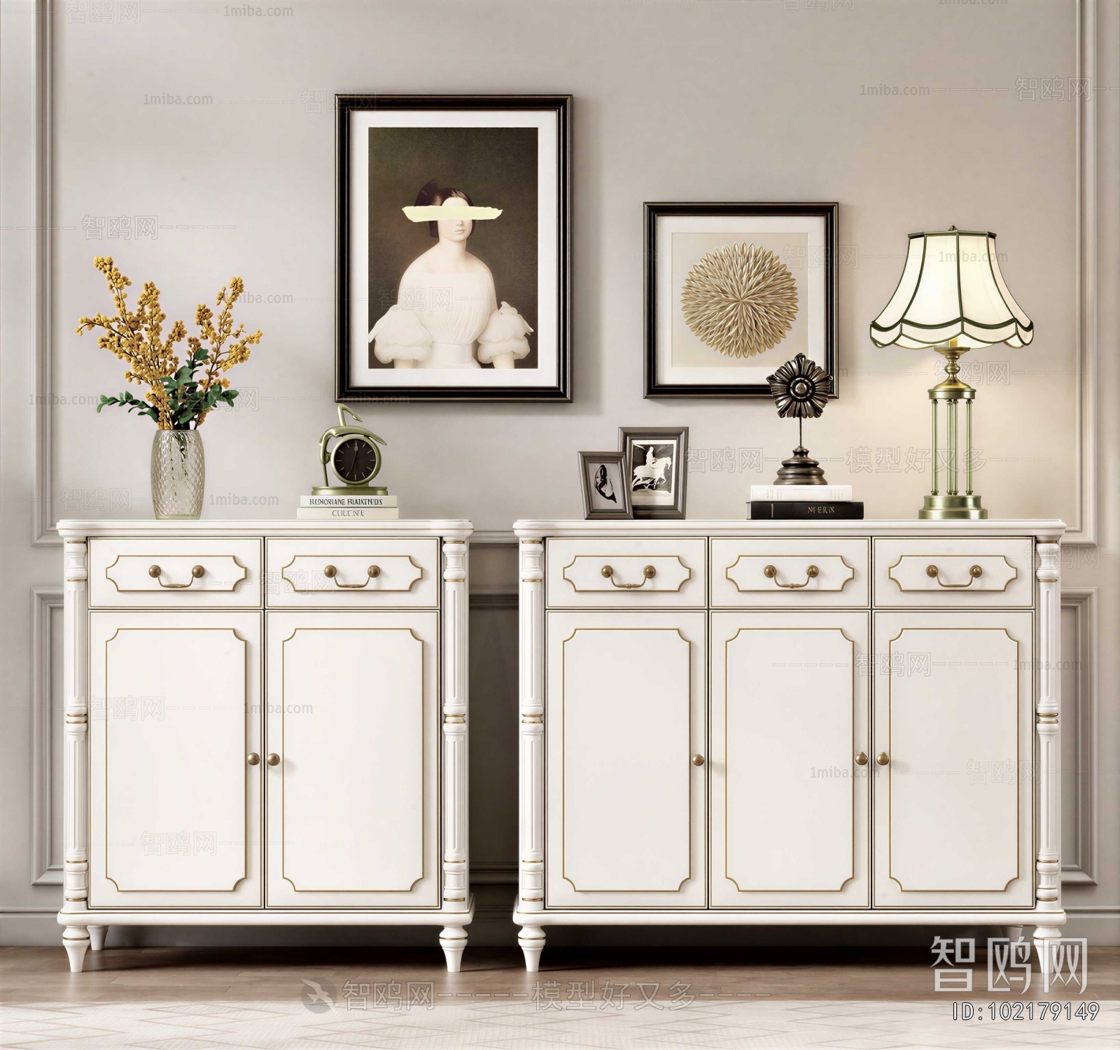 Simple European Style Side Cabinet