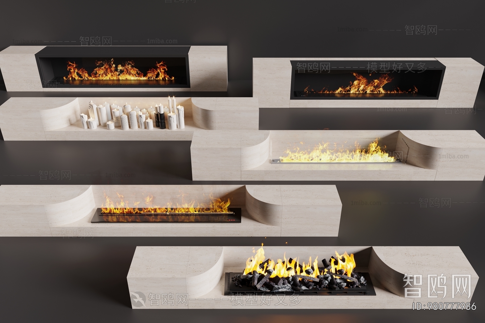 Modern Electronic Fireplace