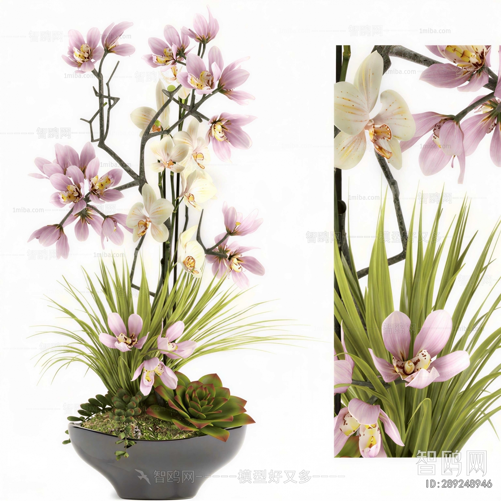 Modern Potted Green Plant