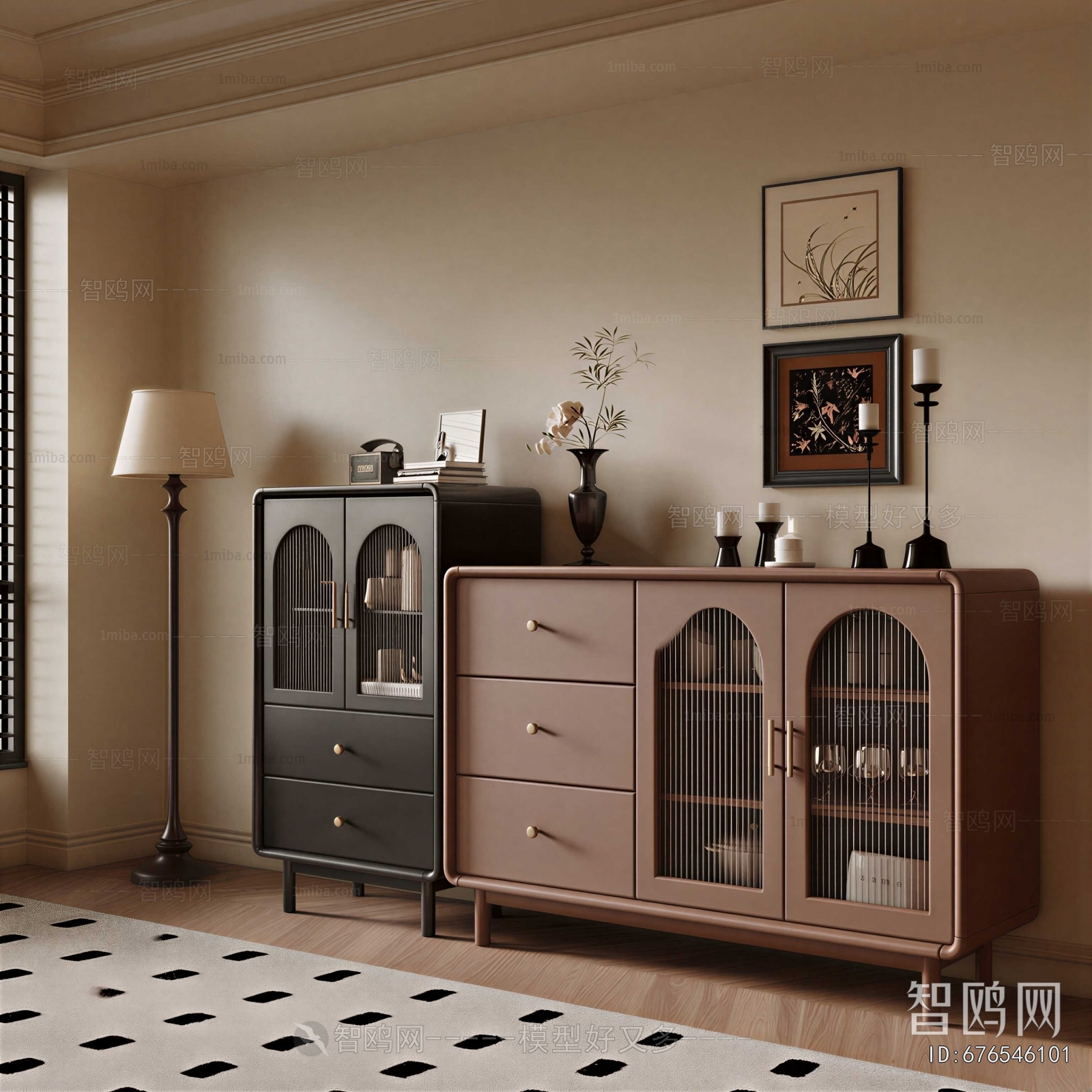 French Style Side Cabinet
